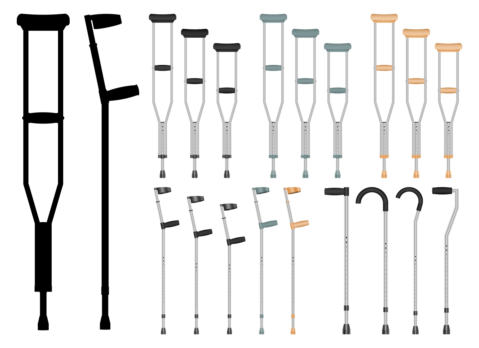 Crutches Vector Art, Icons, and Graphics for Free Download