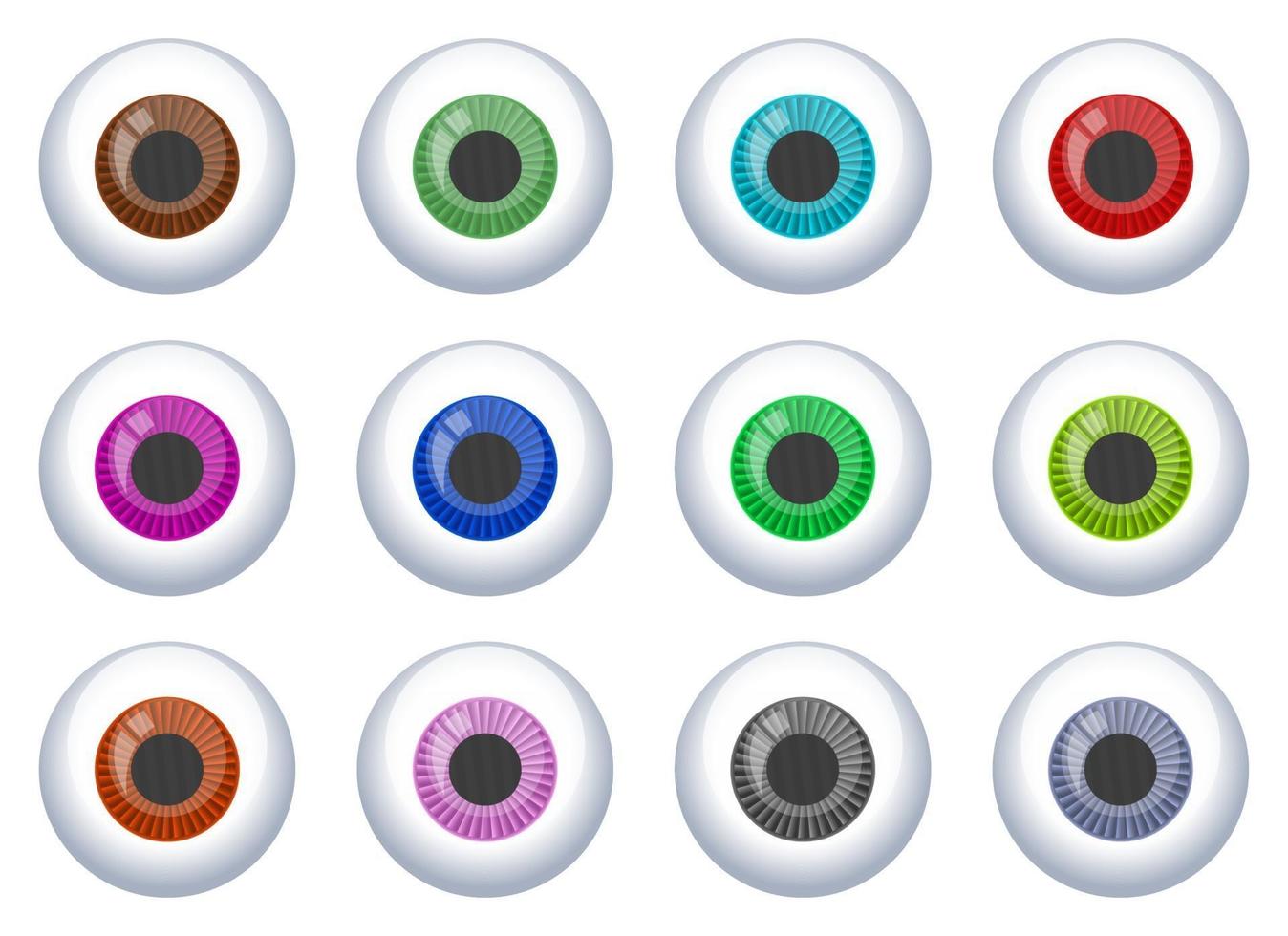 Eyeball vector design illustration set isolated on white background