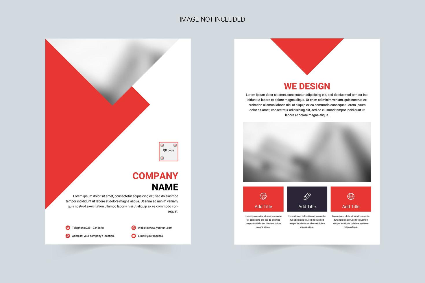 Atmospheric and simple DM flyer vector