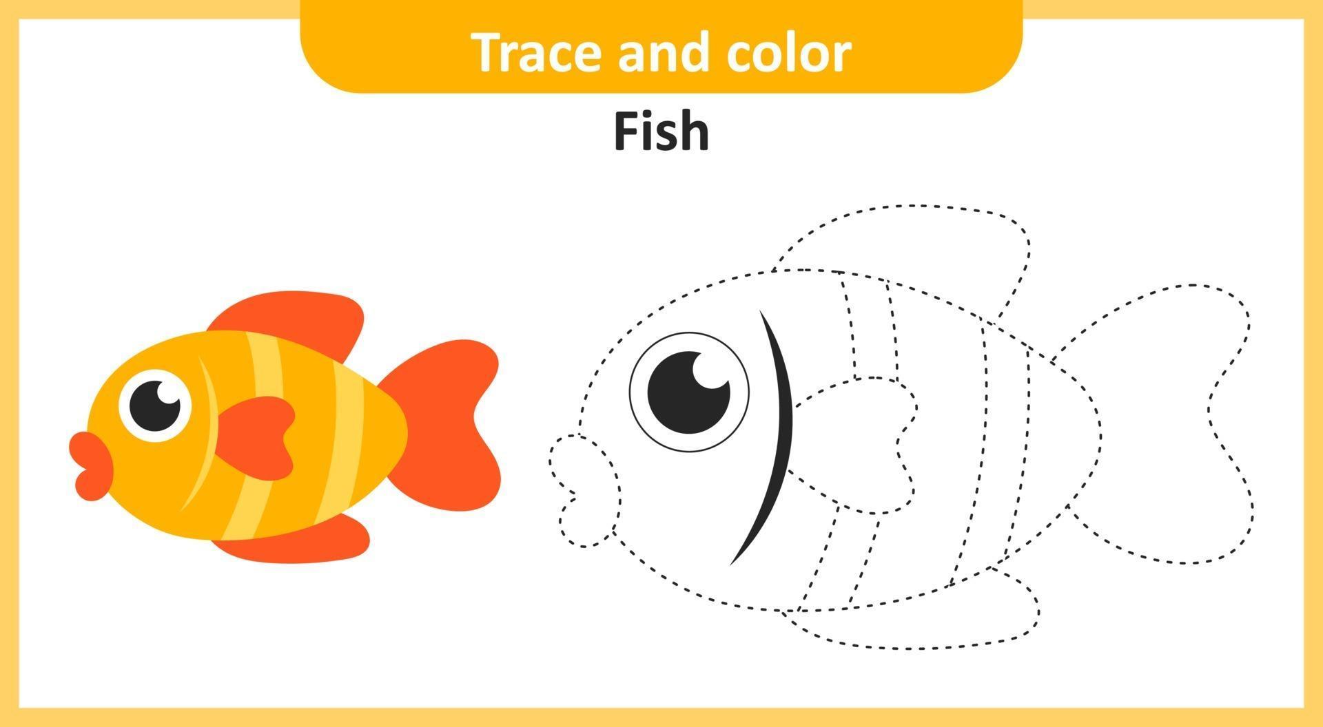 Trace and color fish 2007107 vector art at vecteezy