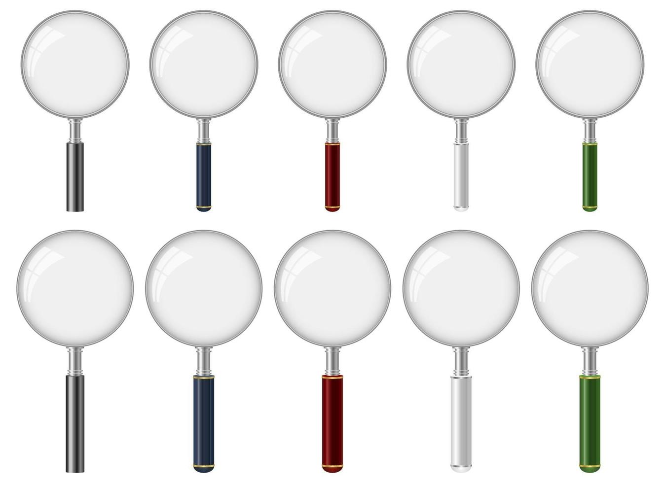 Magnifying glass vector design illustration set isolated on white background