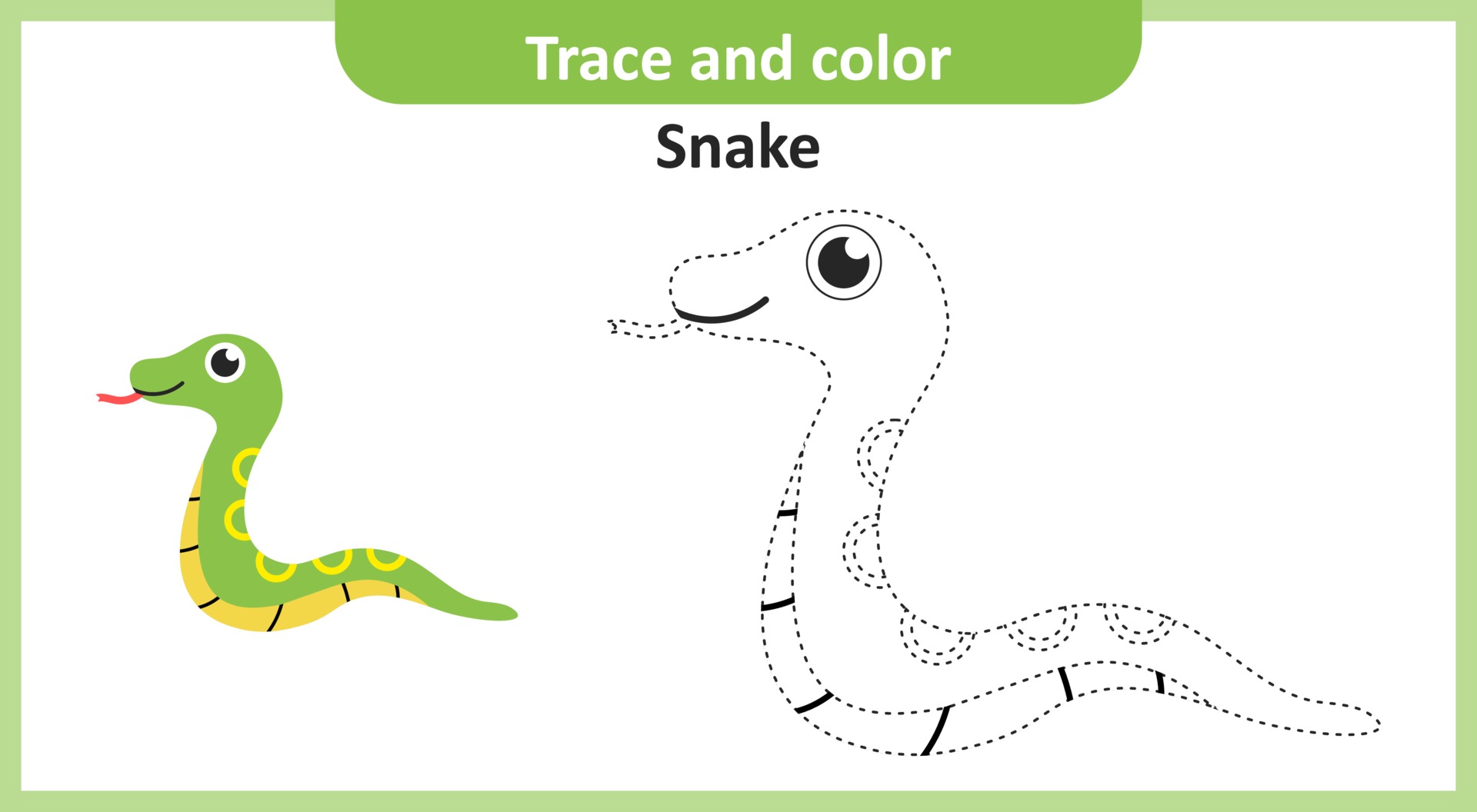 trace and color snake 2007248 vector