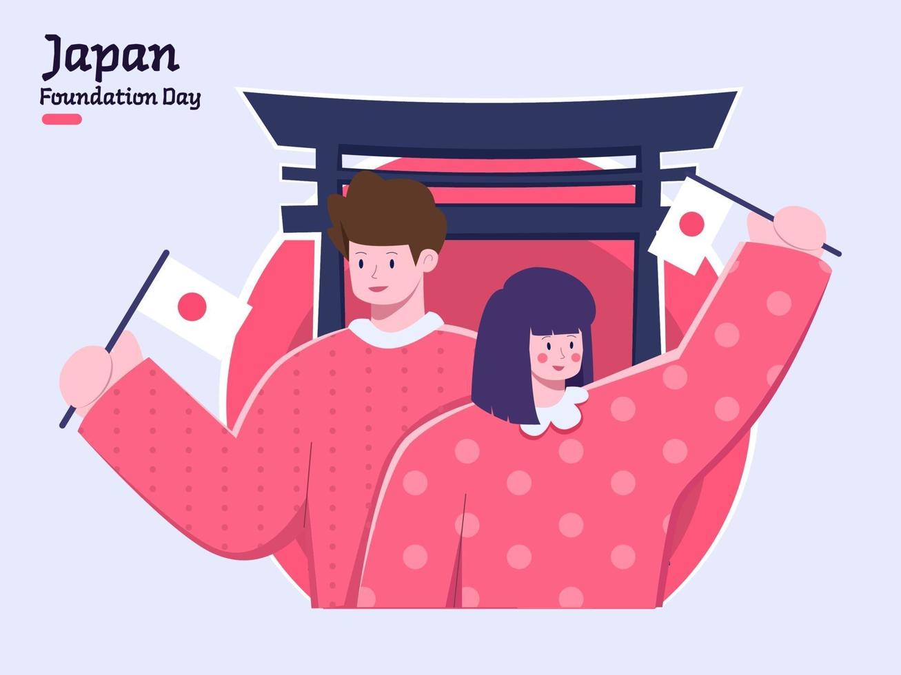 Japan National Foundation Day on 11 February vector