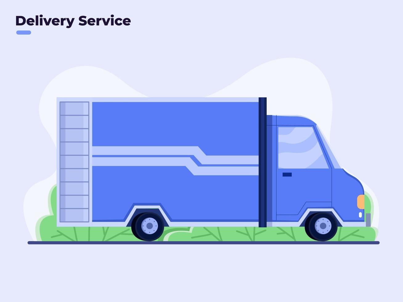 Truck transportation for Delivery service vector