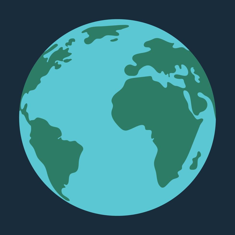 flat world globe vector