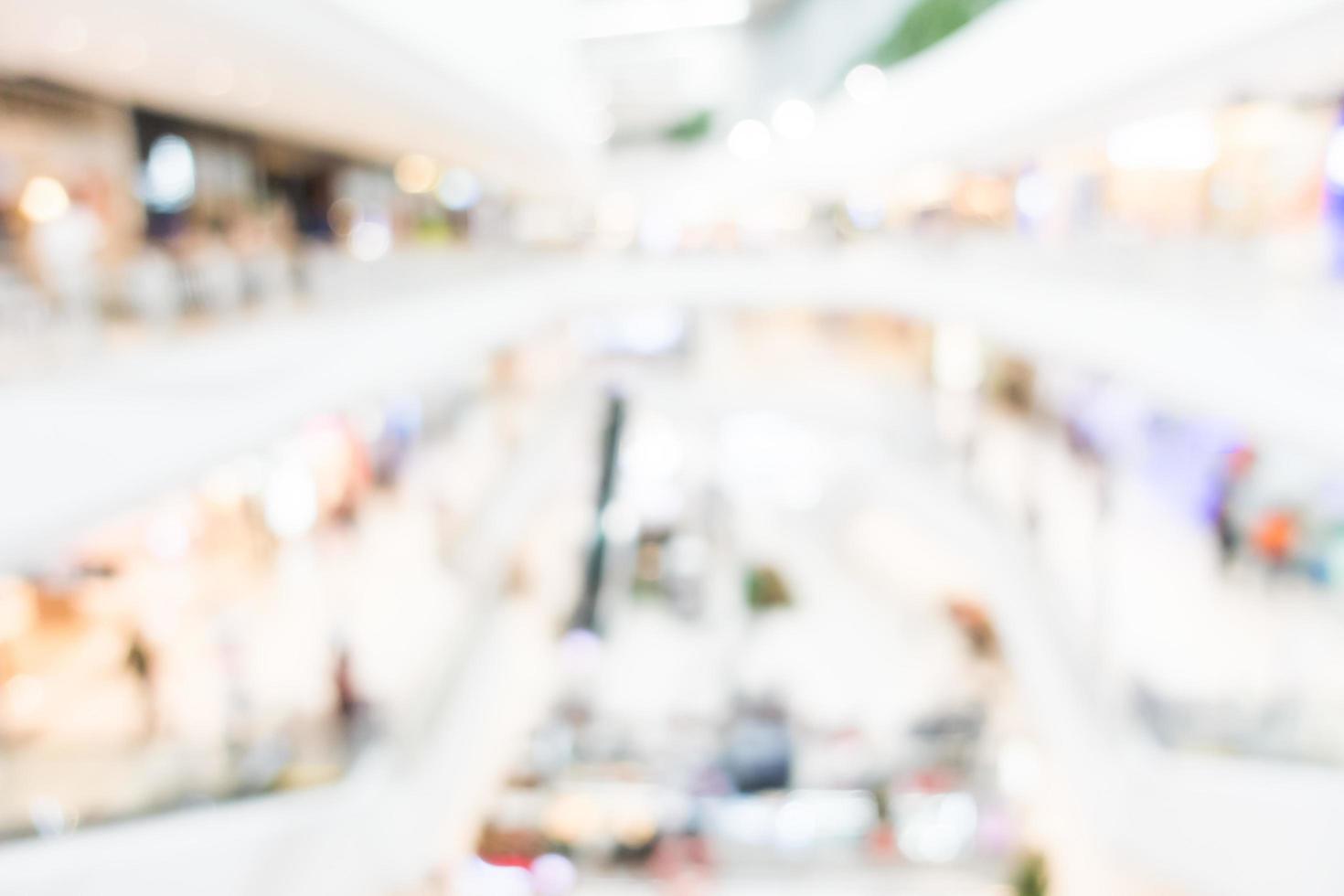 Abstract blurred shopping mall interior photo