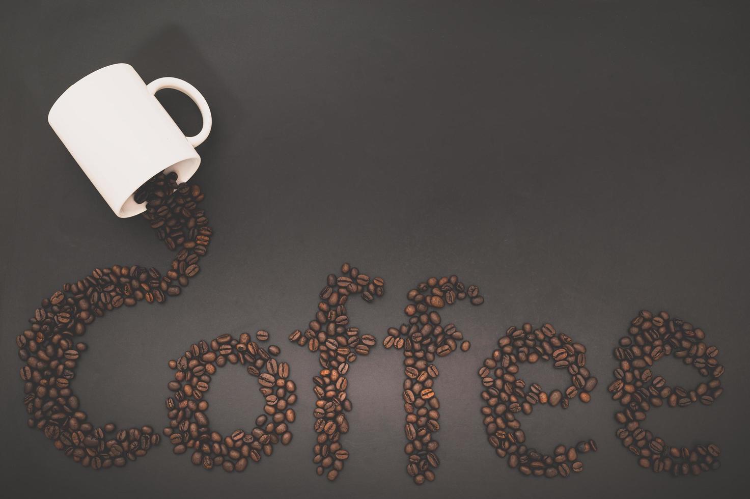 Coffee beans on the table photo