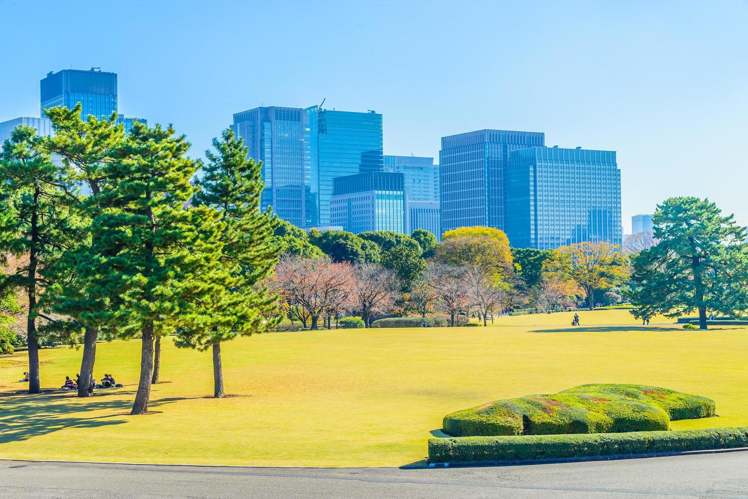 horizonte del paisaje urbano de tokio en japón foto