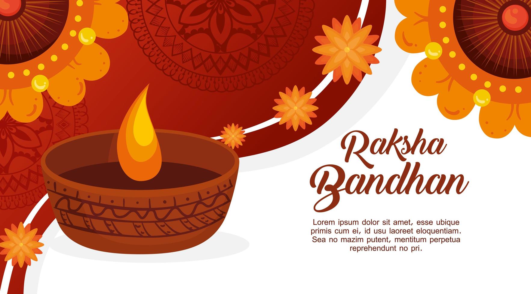 plantilla de tarjeta de felicitación para raksha bandhan vector