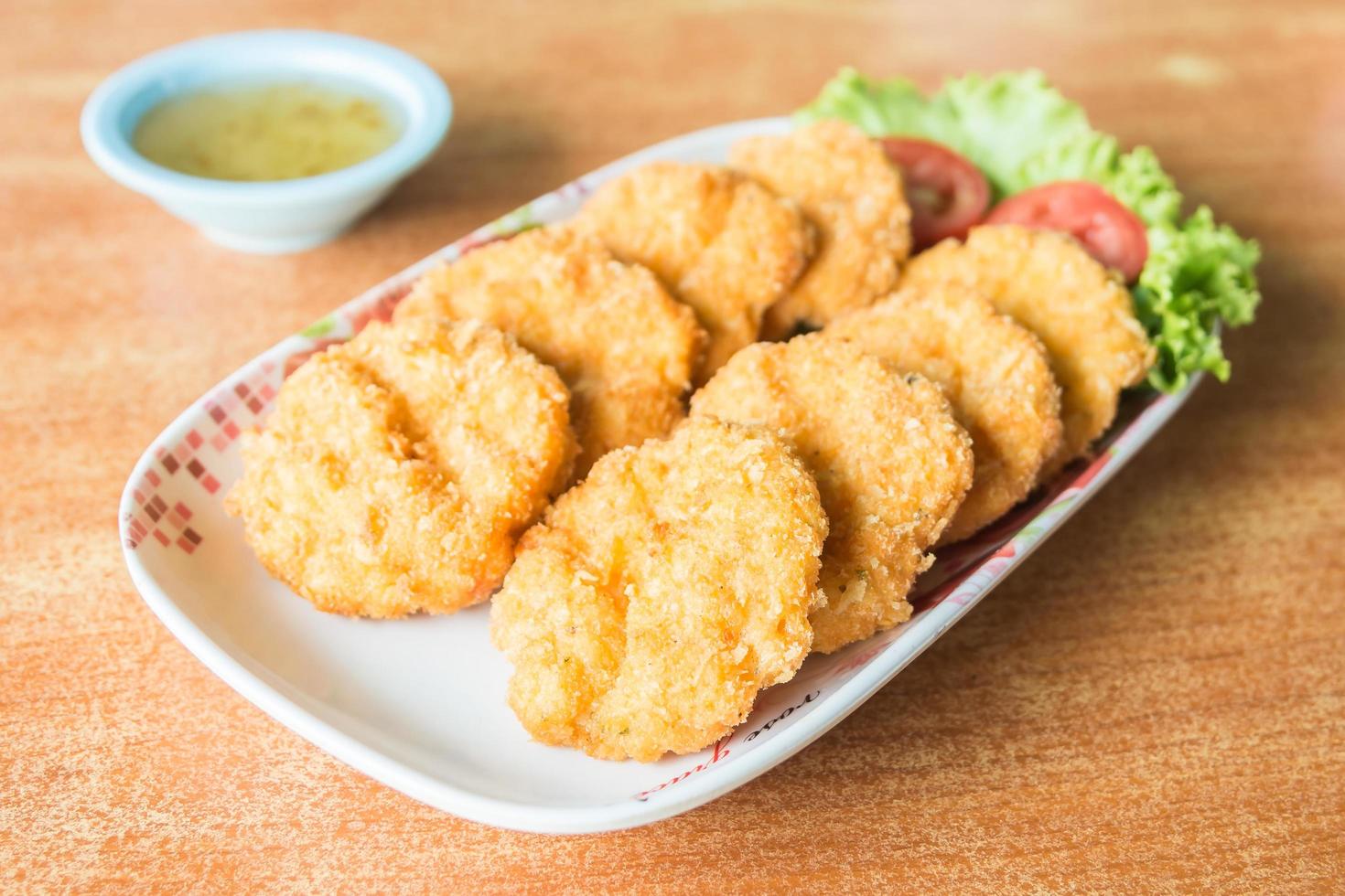 Deep fried shrimp cakes photo