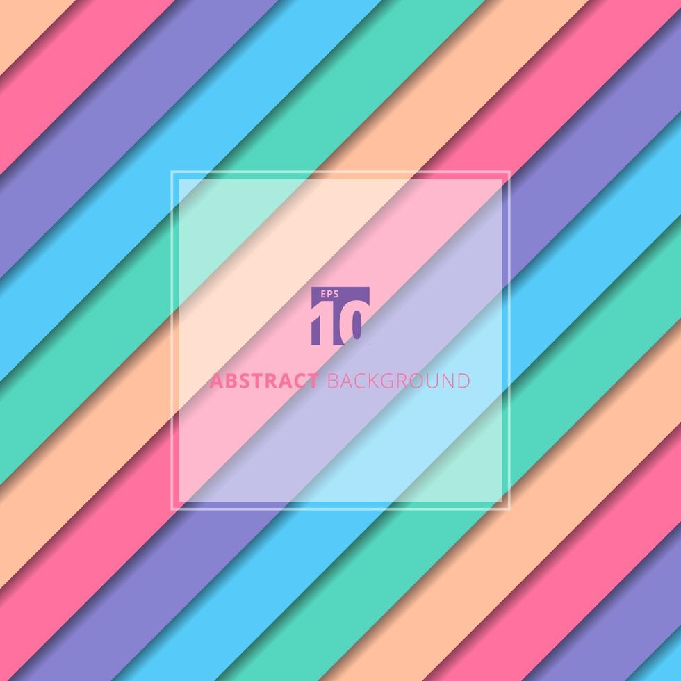 Abstract striped geometric pastel color pattern with shadow background and texture. vector