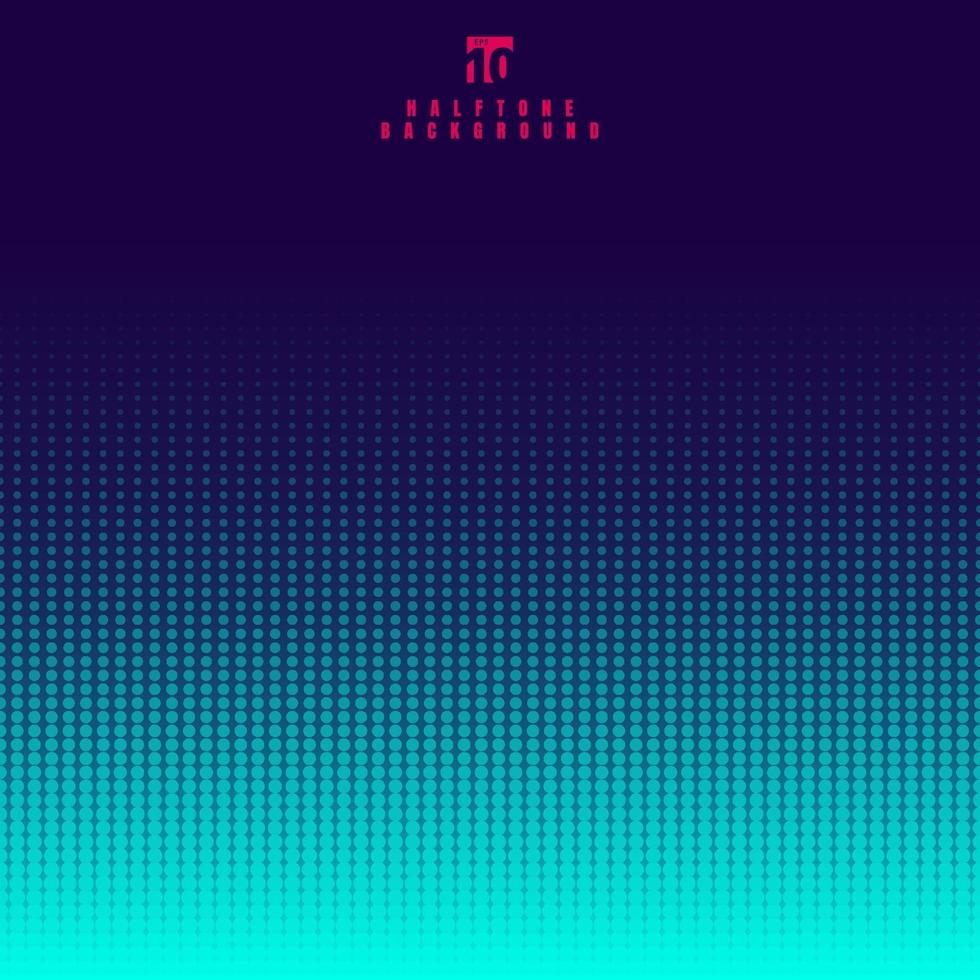 Blue halftone dots on purple background and texture. vector