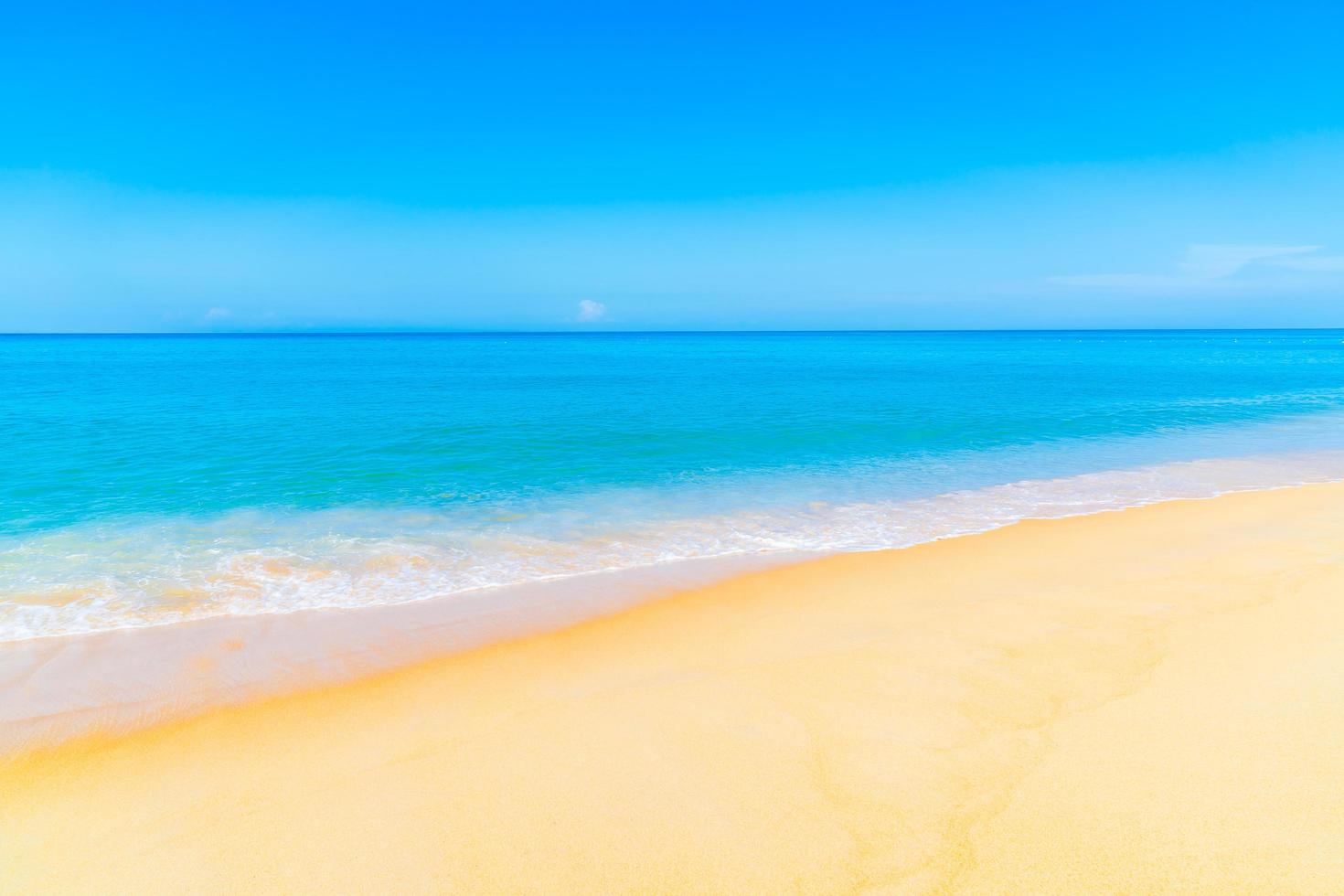 Beautiful sandy beach and sea photo