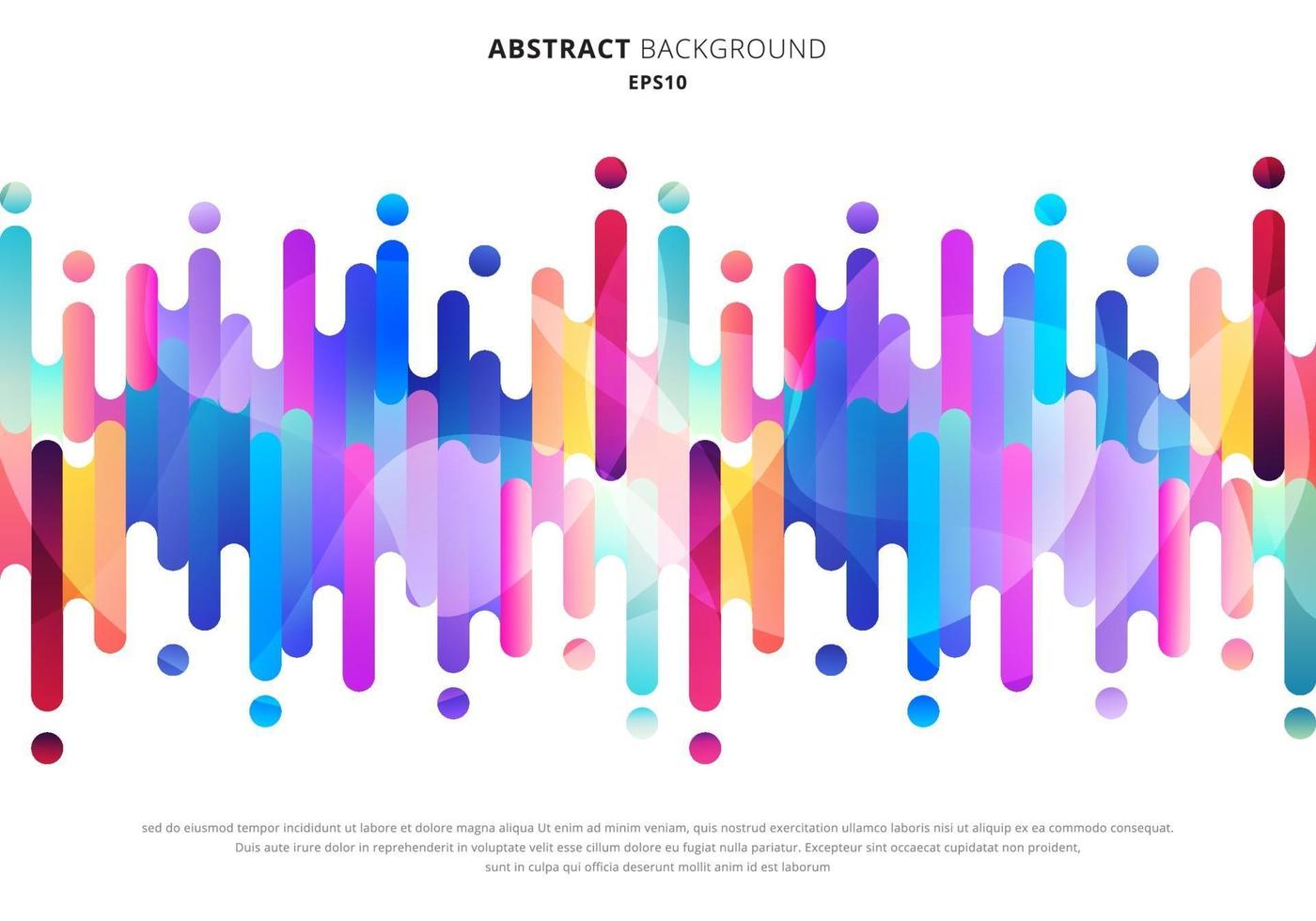 elementos de transición de líneas redondeadas de colores líquidos o líquidos abstractos sobre fondo blanco con espacio para el texto. vector