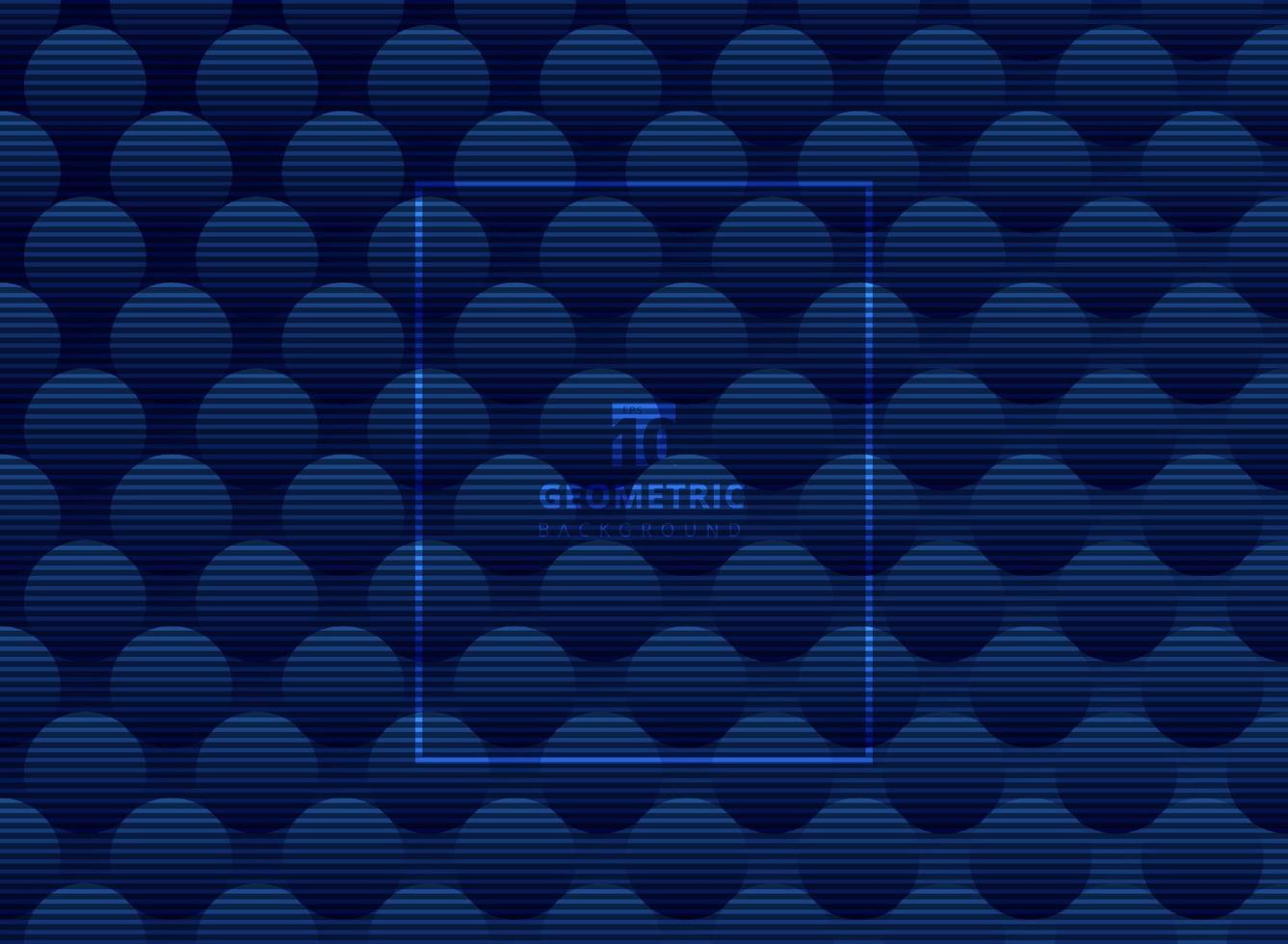 Abstract dark blue circles pattern subtle background and texture. Luxury style trellis. Repeat geometric. vector