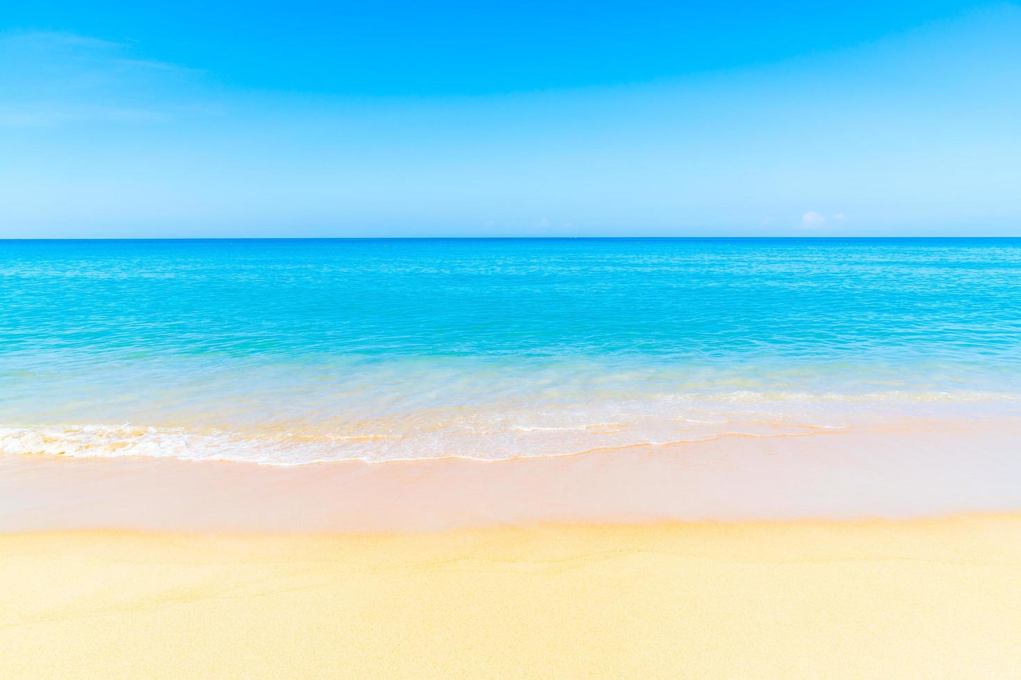 Beautiful sandy beach and sea photo