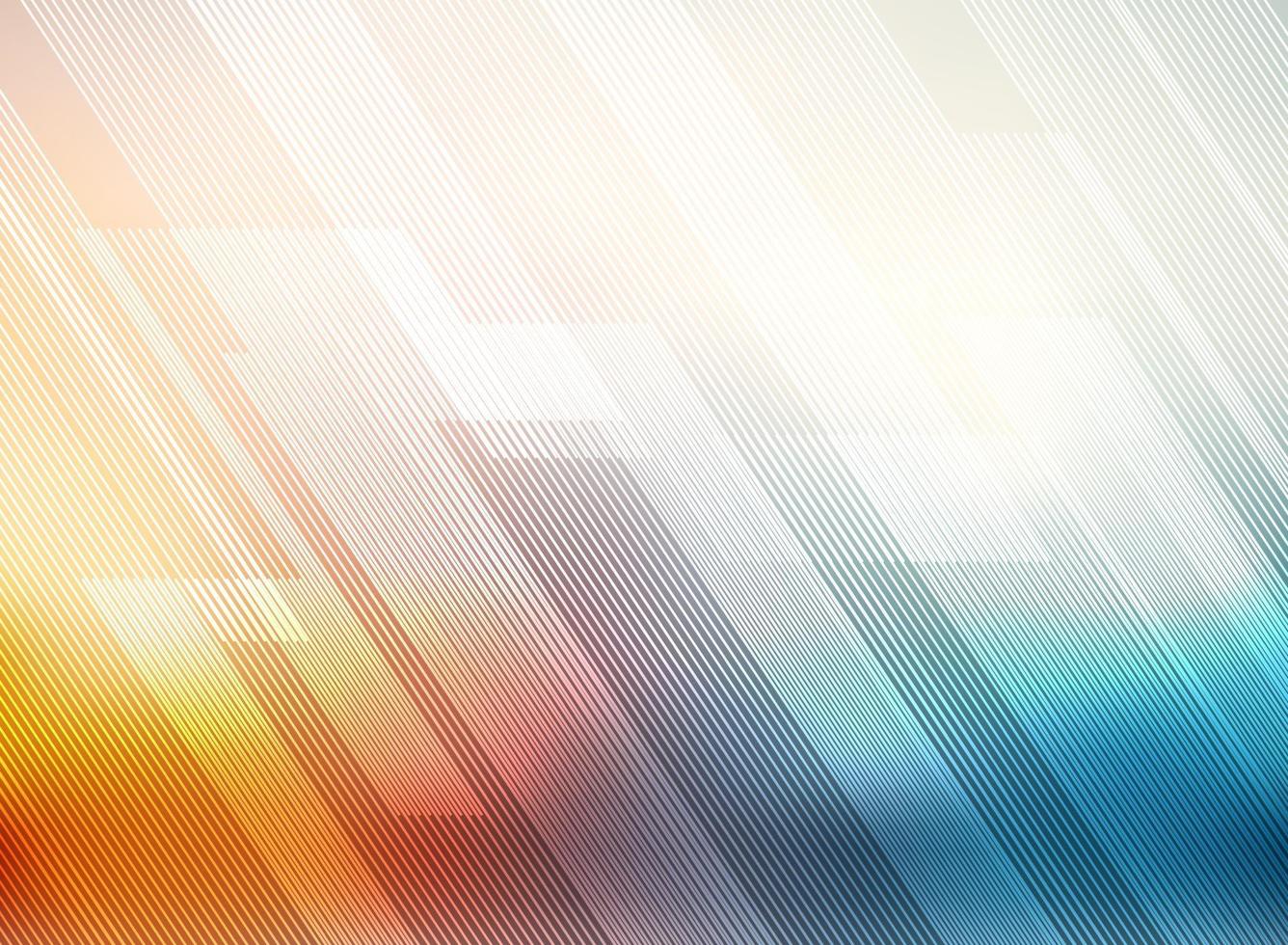 Abstract lines pattern technology on red and blue gradients blurred background. vector