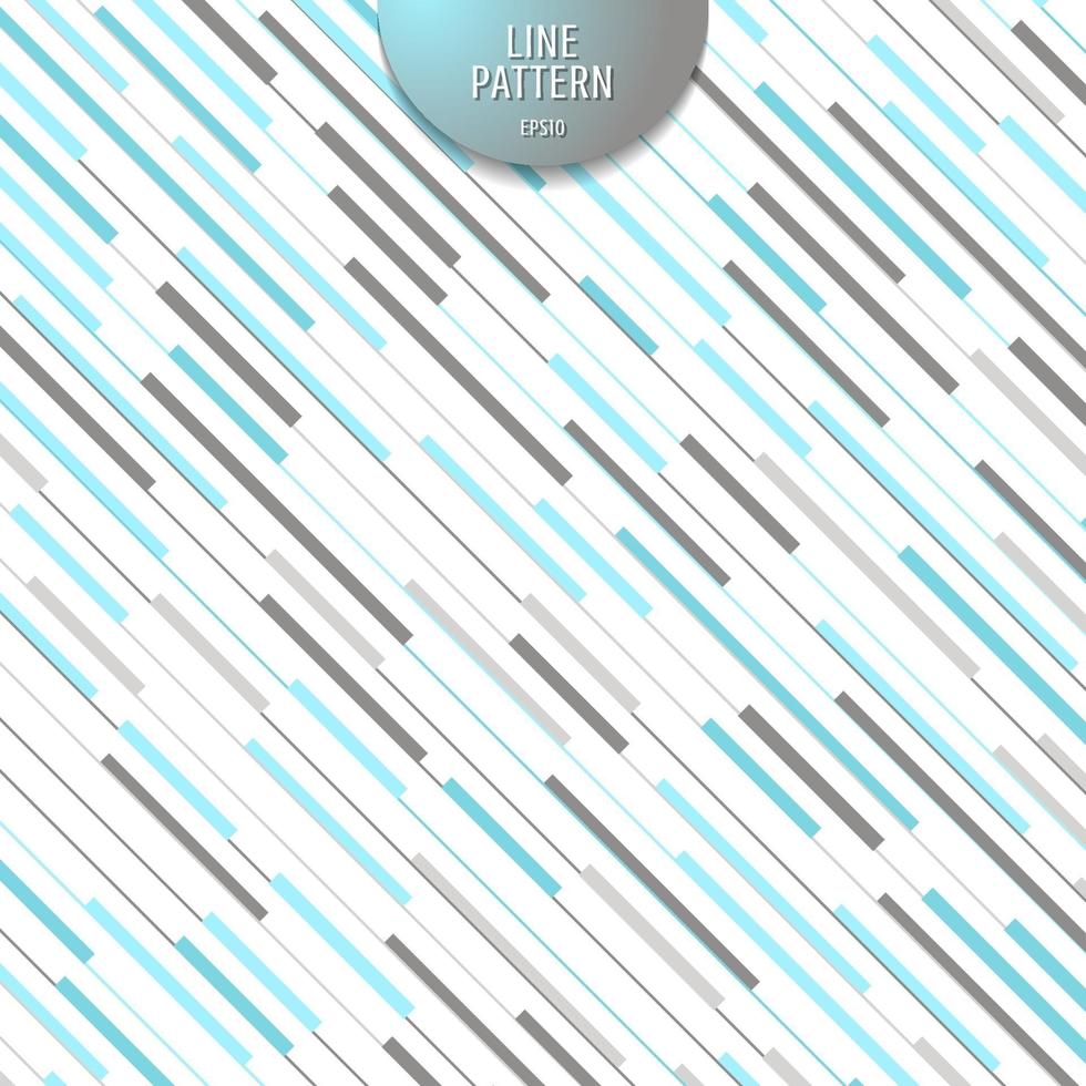 Abstract stripe blue and gray diagonal lines pattern on white background. vector