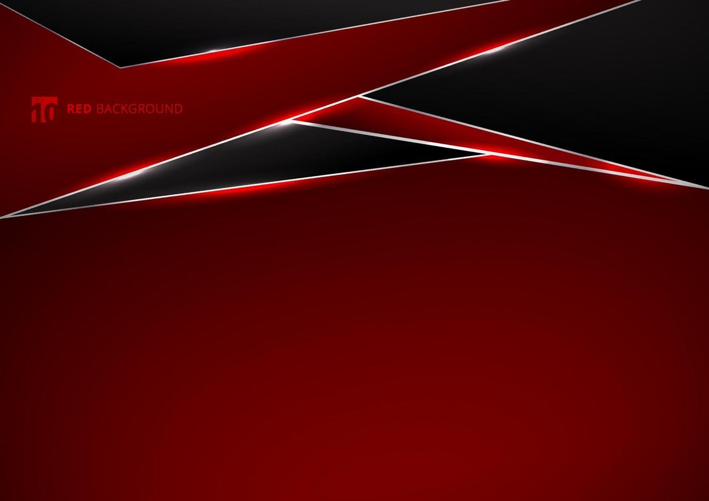 Template metallic red and black frame layout design technology innovation concept with space your text. vector