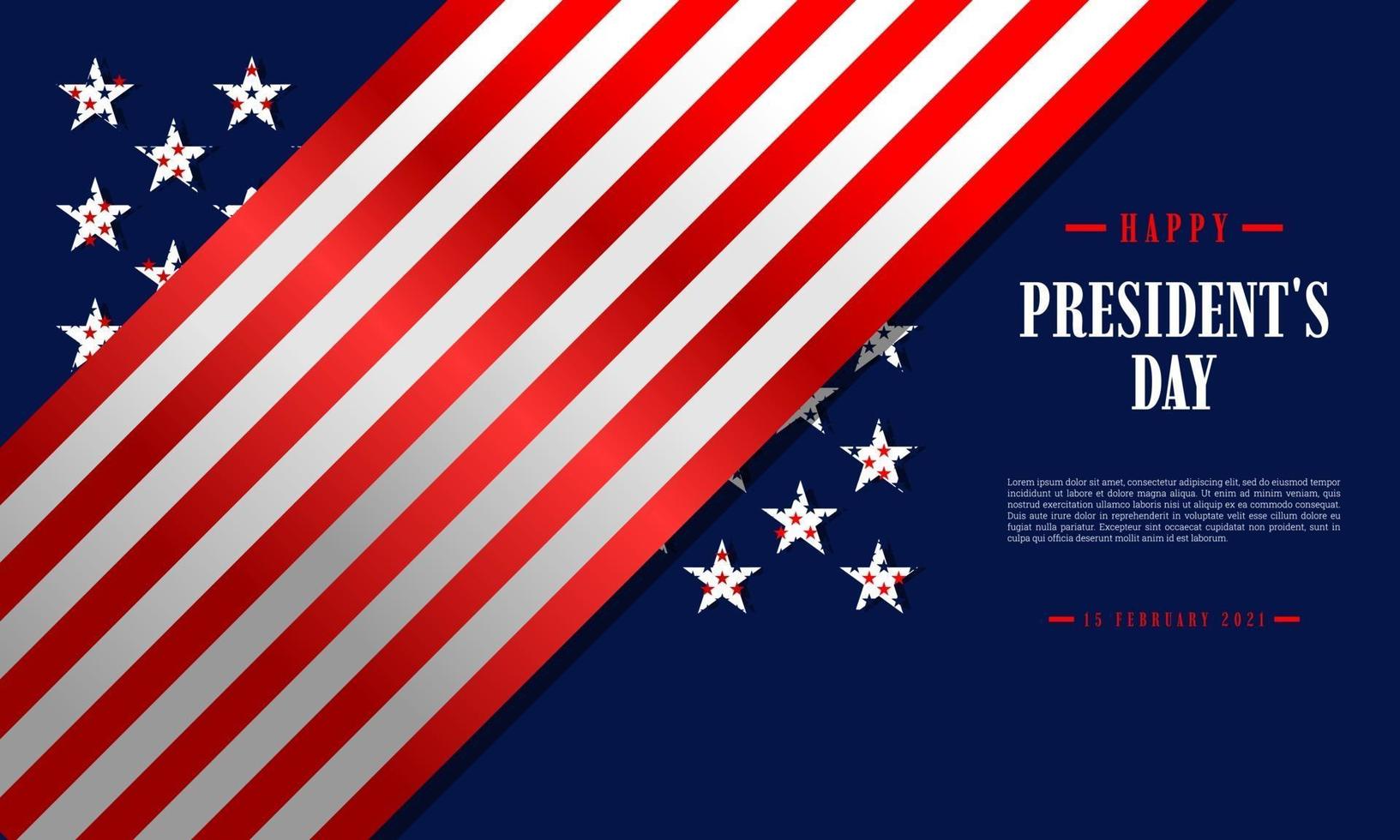 President's Day background vector