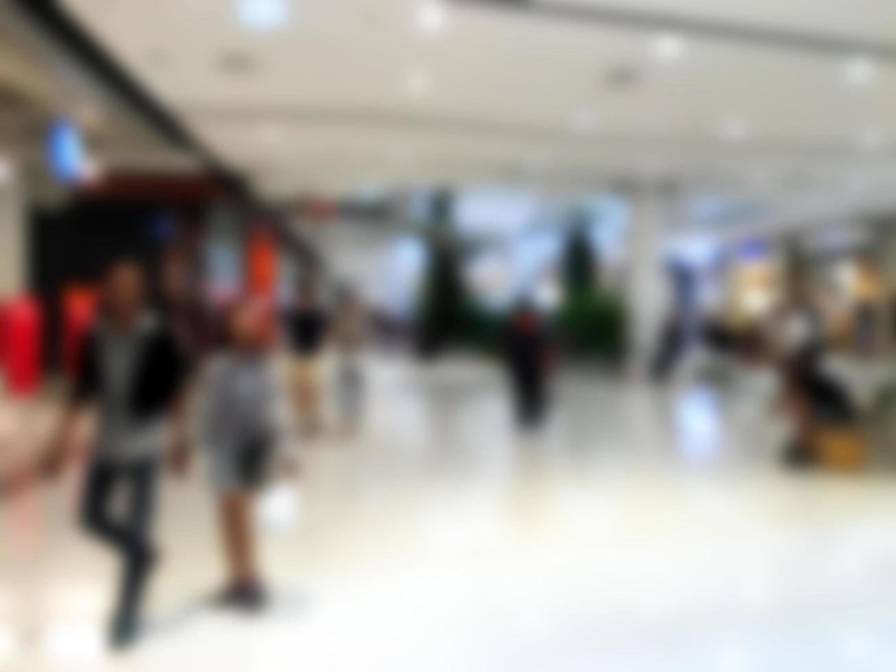 Abstract blur shopping mall background photo