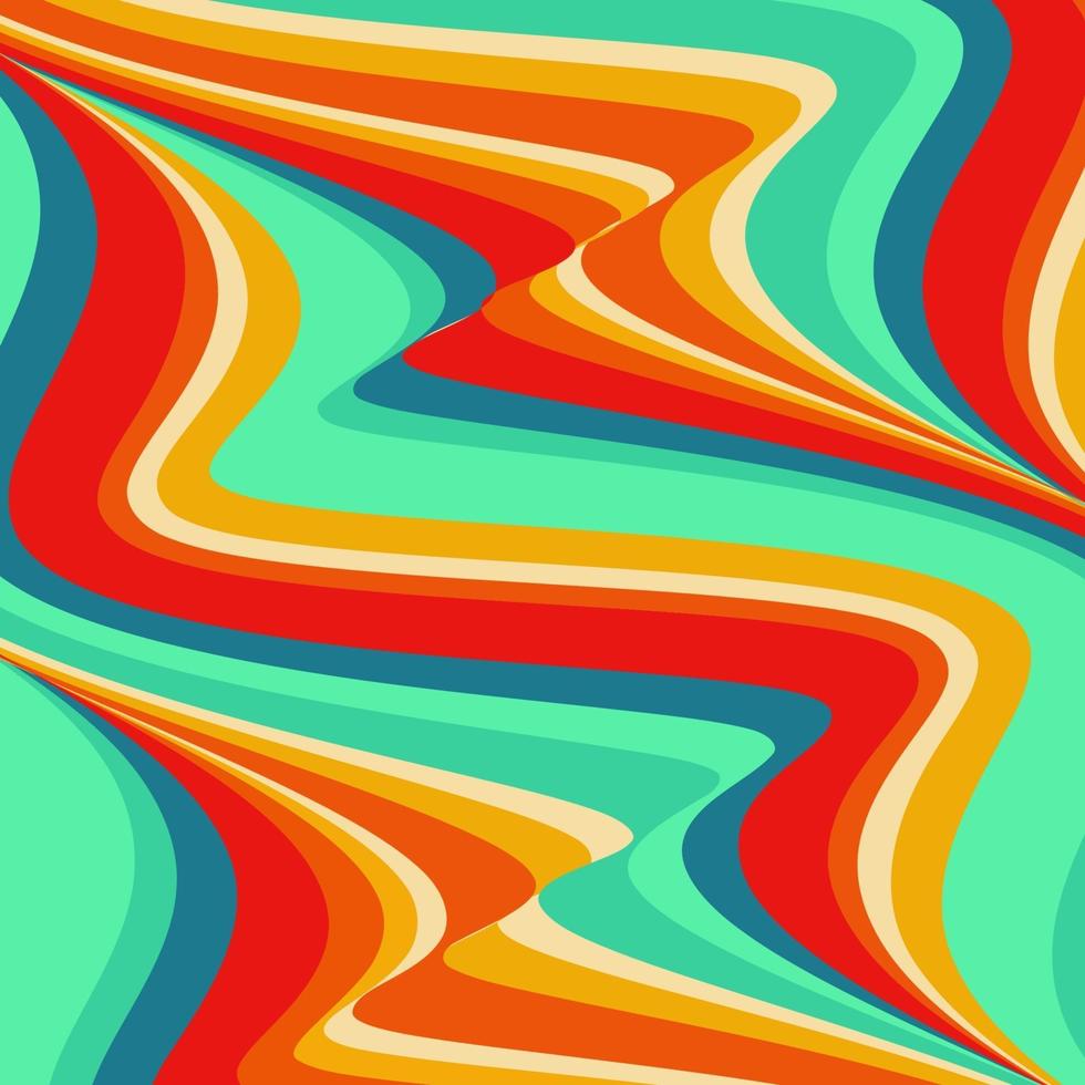 Retro styled psychedelic background vector