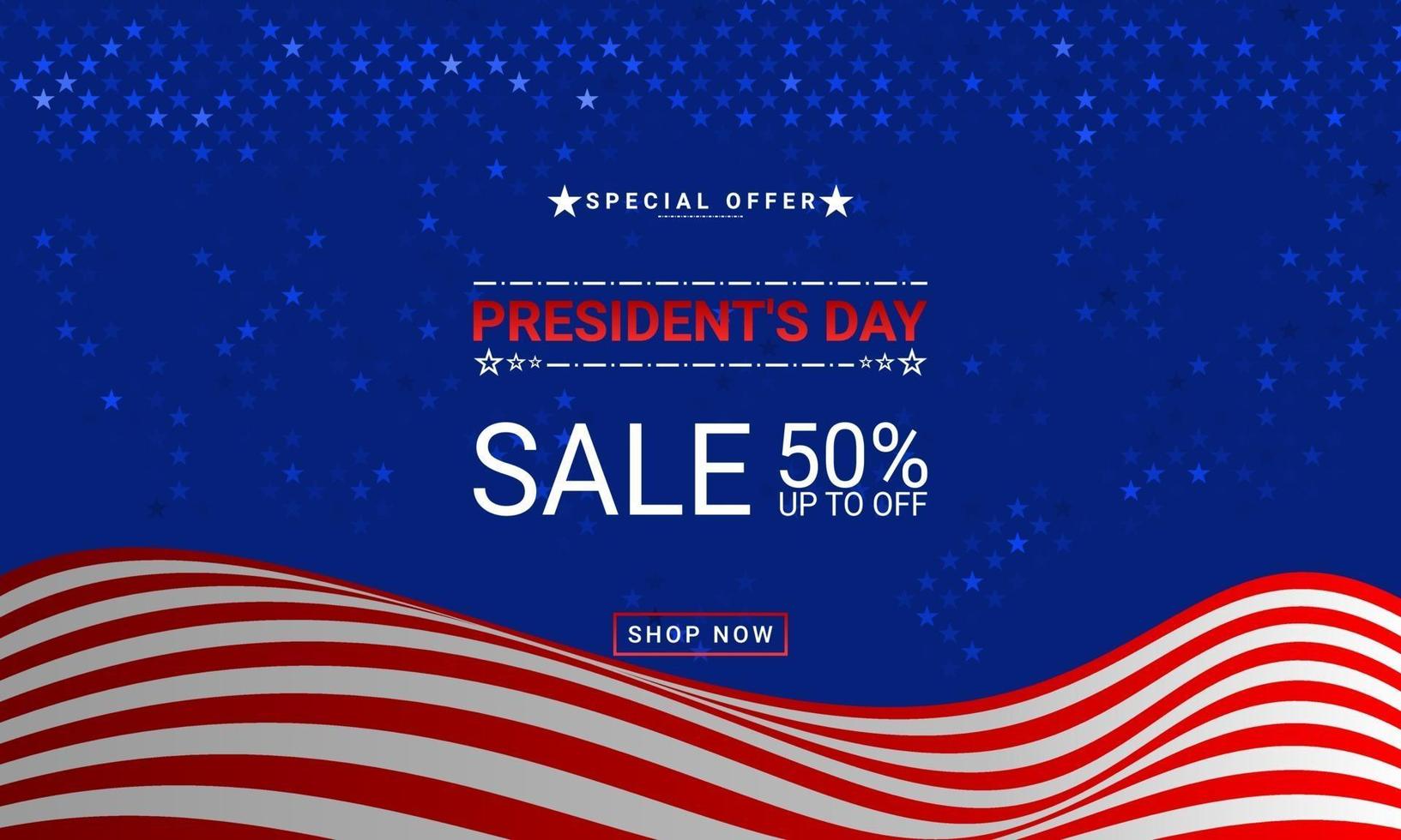 President's day sale banner vector