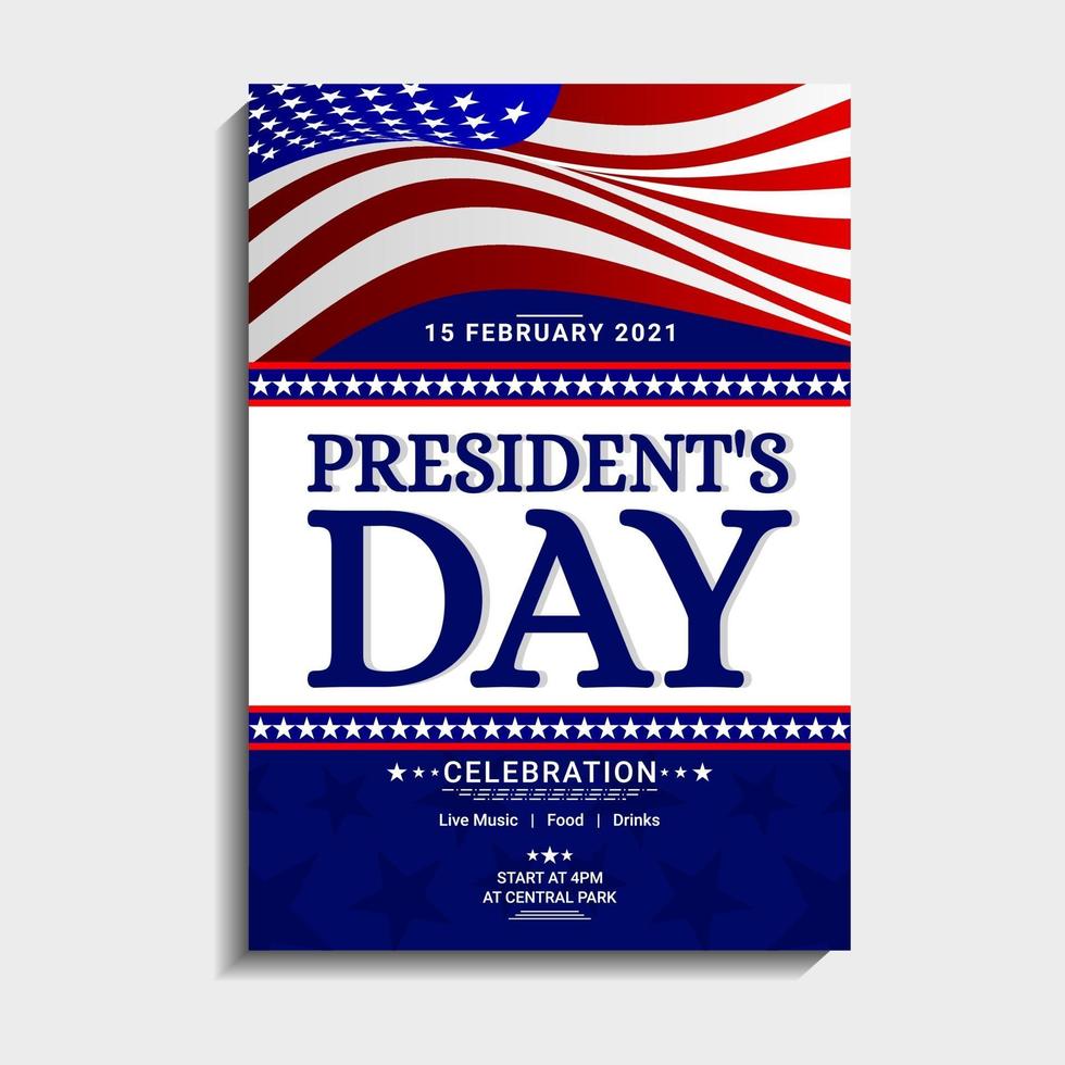 Presidents Day template design vector