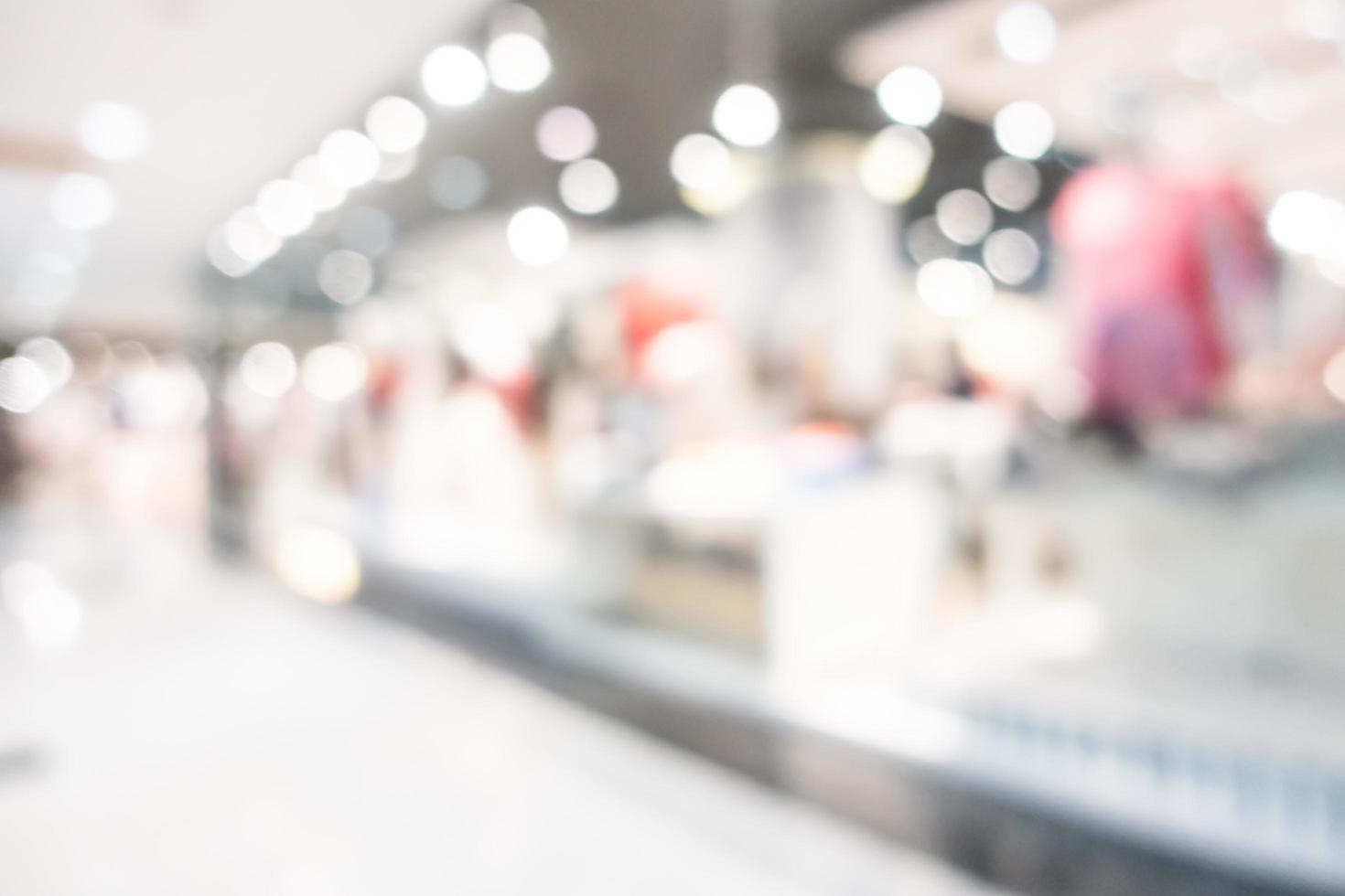 Abstract blurred shopping mall interior photo