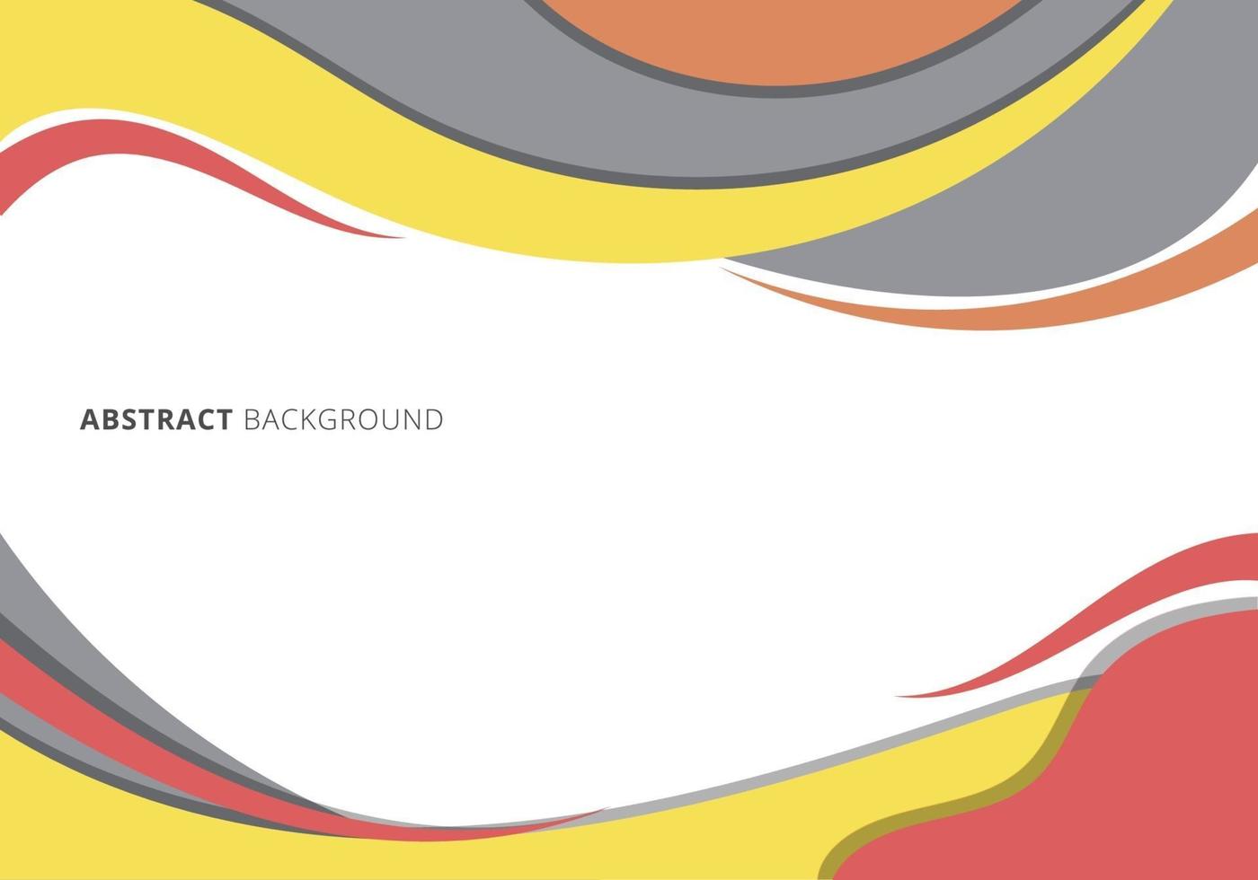 Modern graphic header template wave curved line on white background. vector