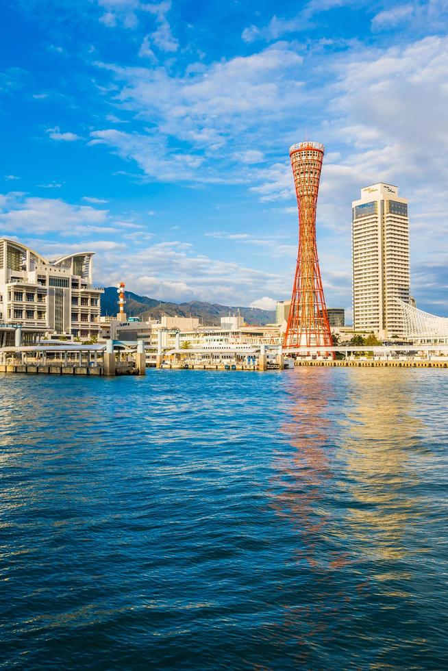 hermoso paisaje urbano de la ciudad de kobe, japón foto