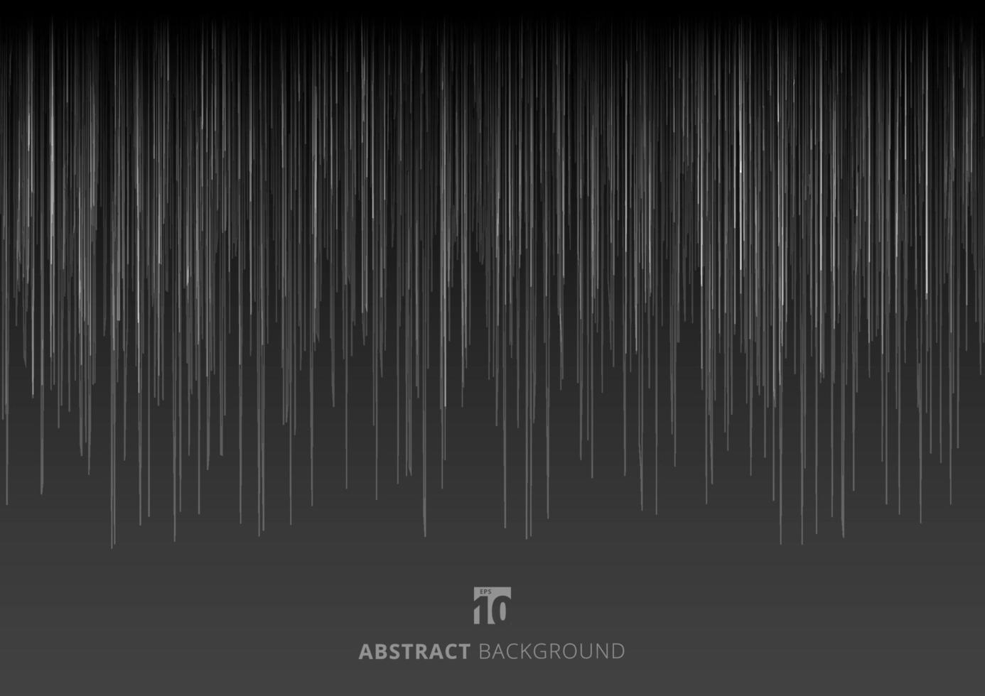 Abstract black background with white vertical lines texture vector