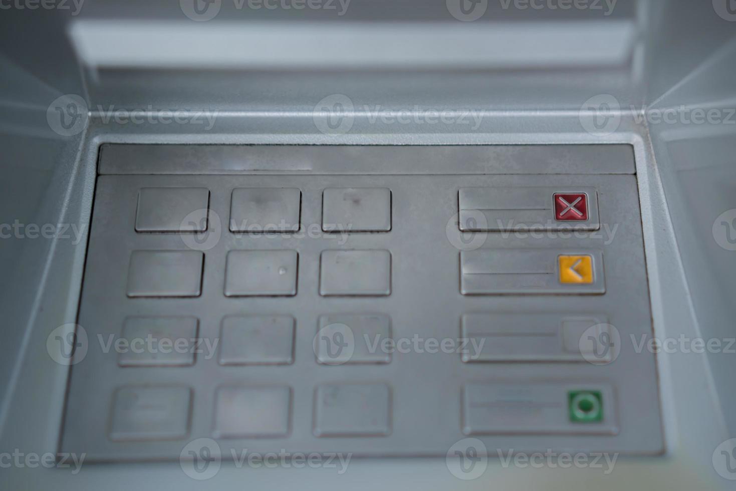 ATM touchpad buttons photo