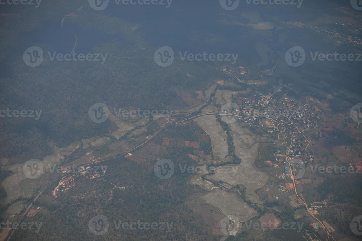Aerial view of a village photo