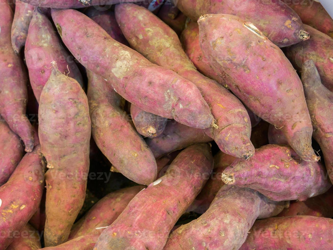 Natural red sweet potatoes photo