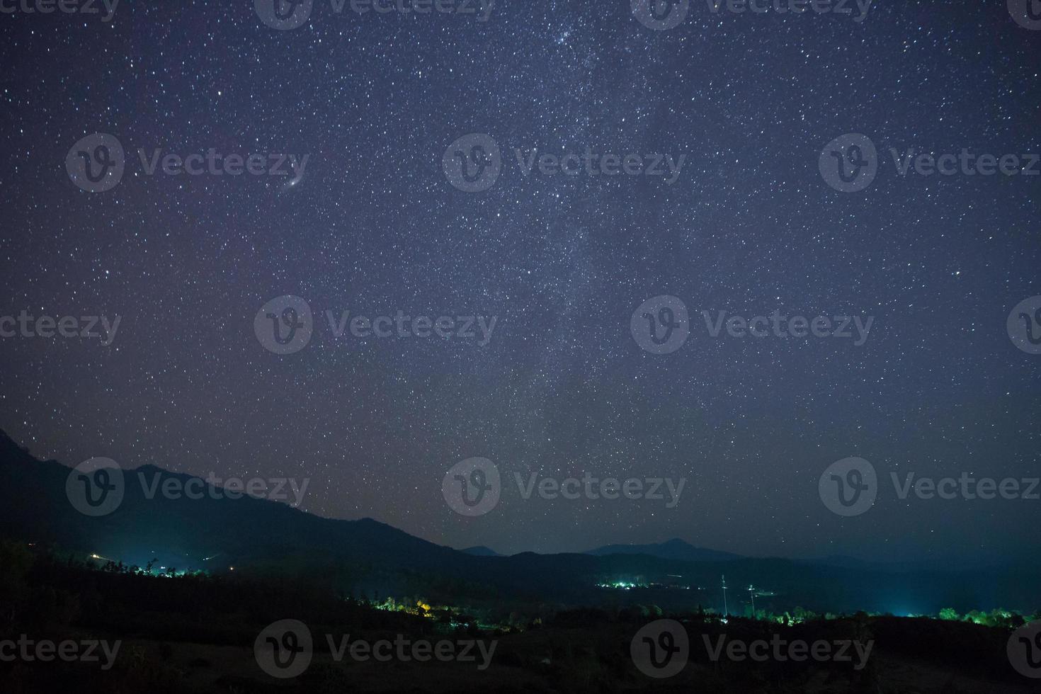 Milky Way above a city photo