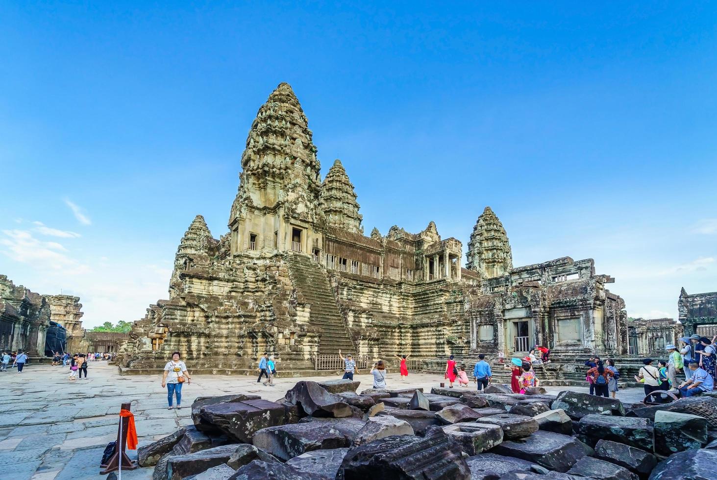 People at the Angkor Wat Temple, Siem Reap, Cambodia photo