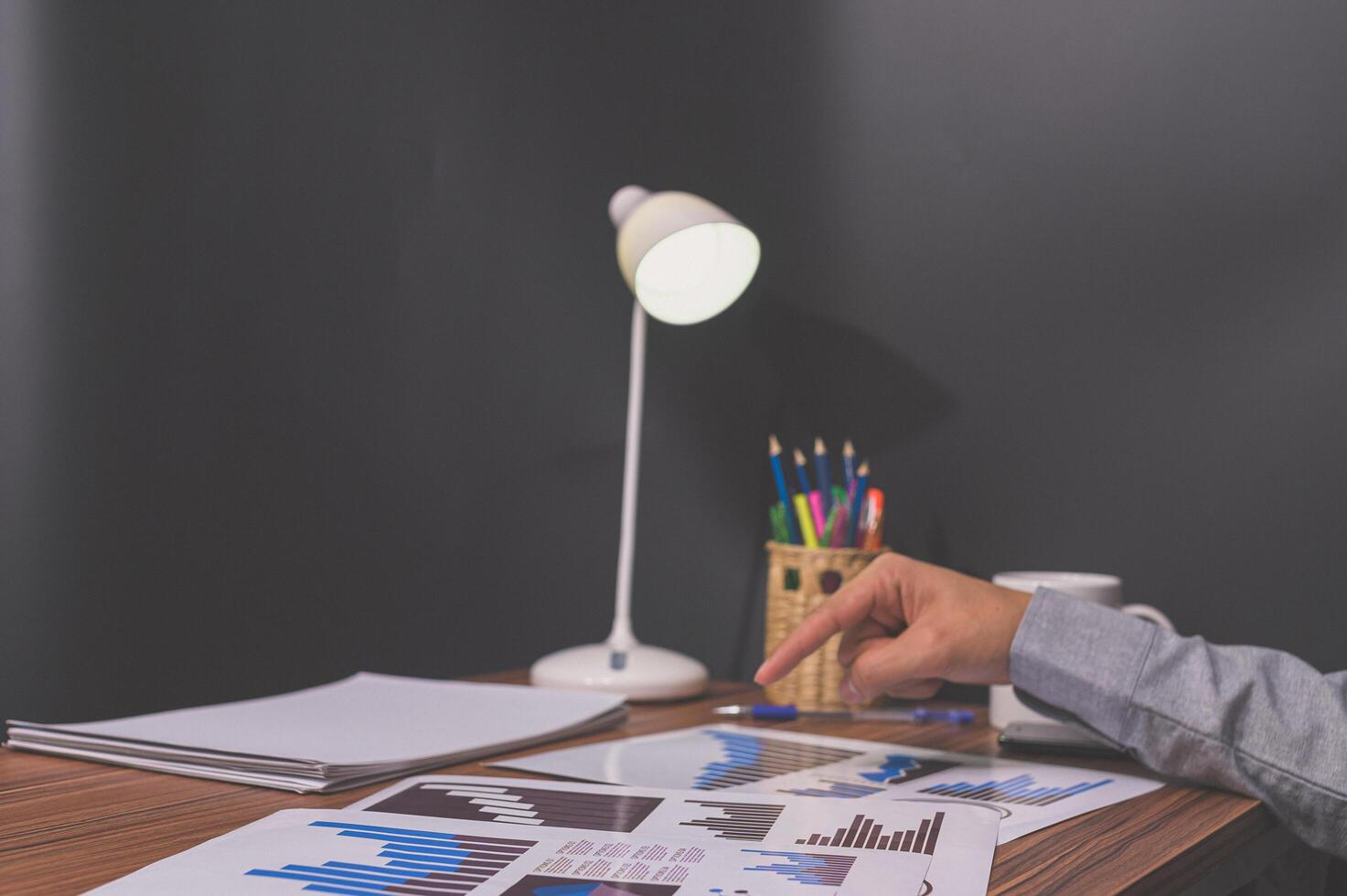 Businessman at his desk photo