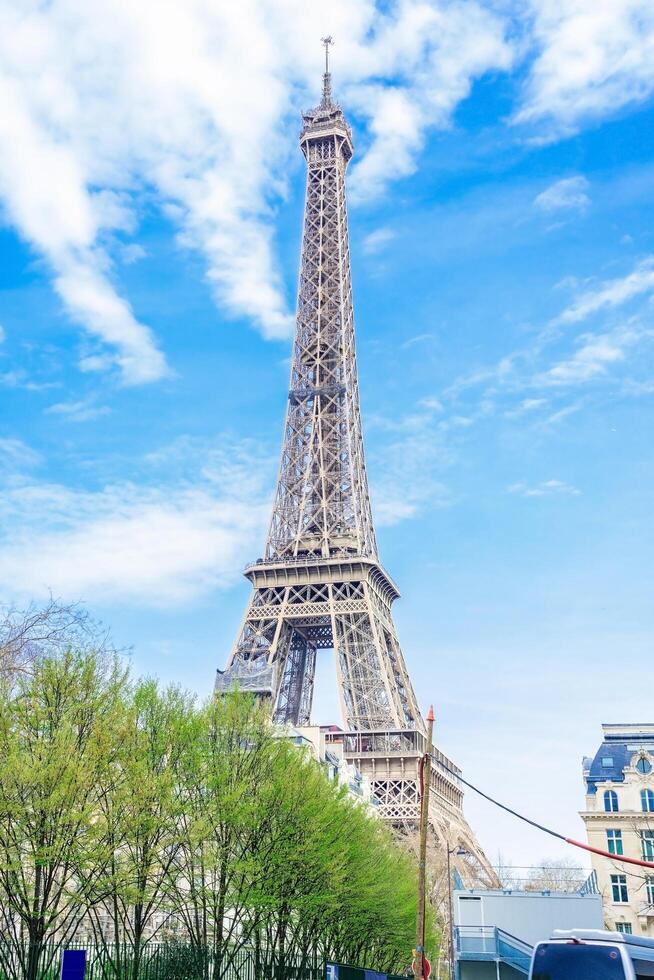 Eiffel tower at morning time in Paris, France photo