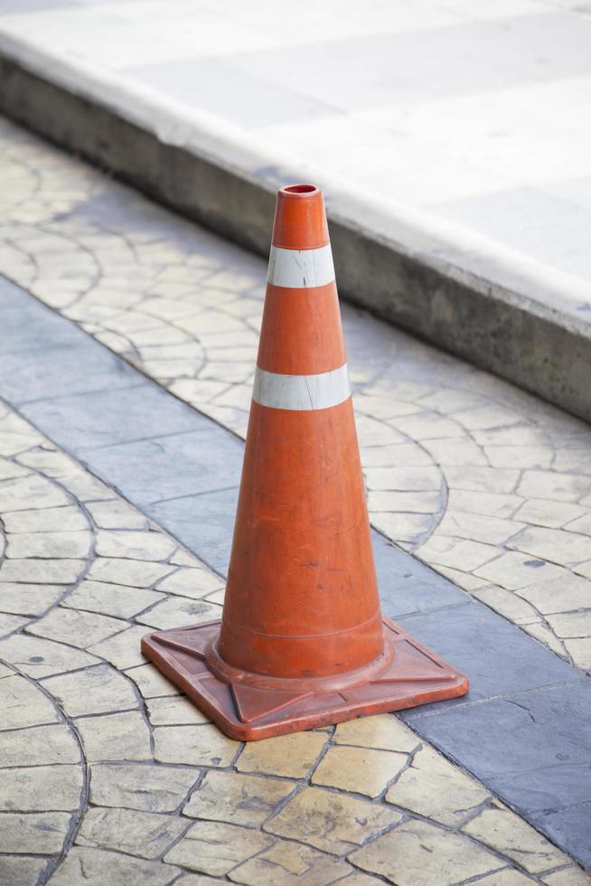 Red traffic cone photo