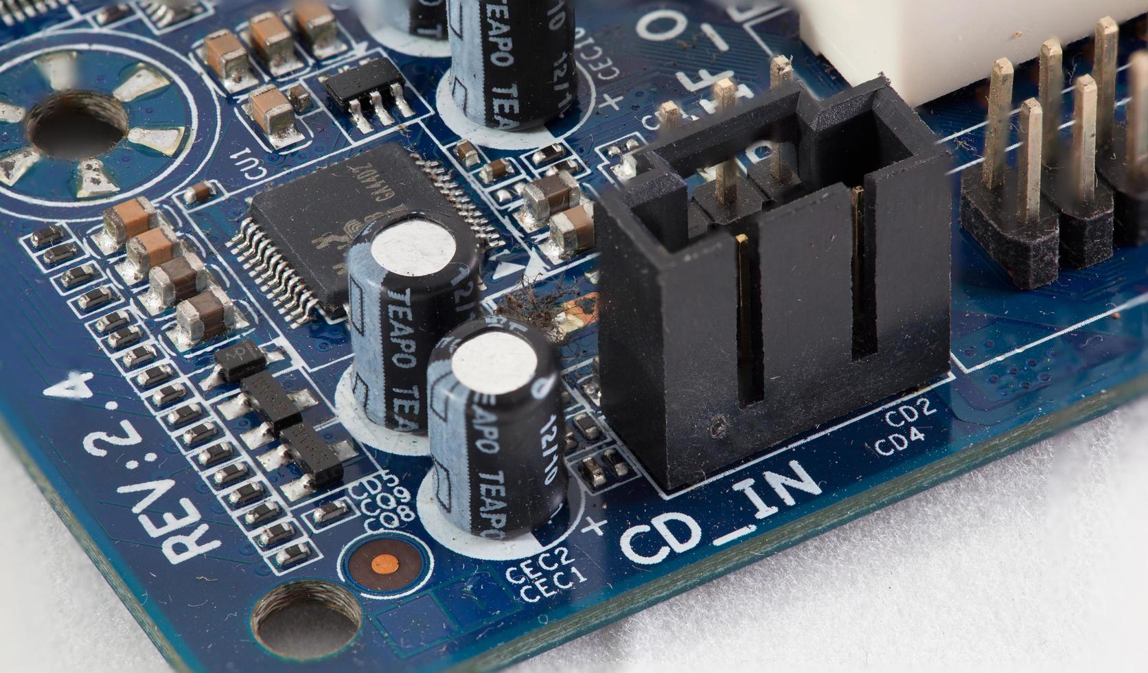 primer plano del circuito electrónico foto