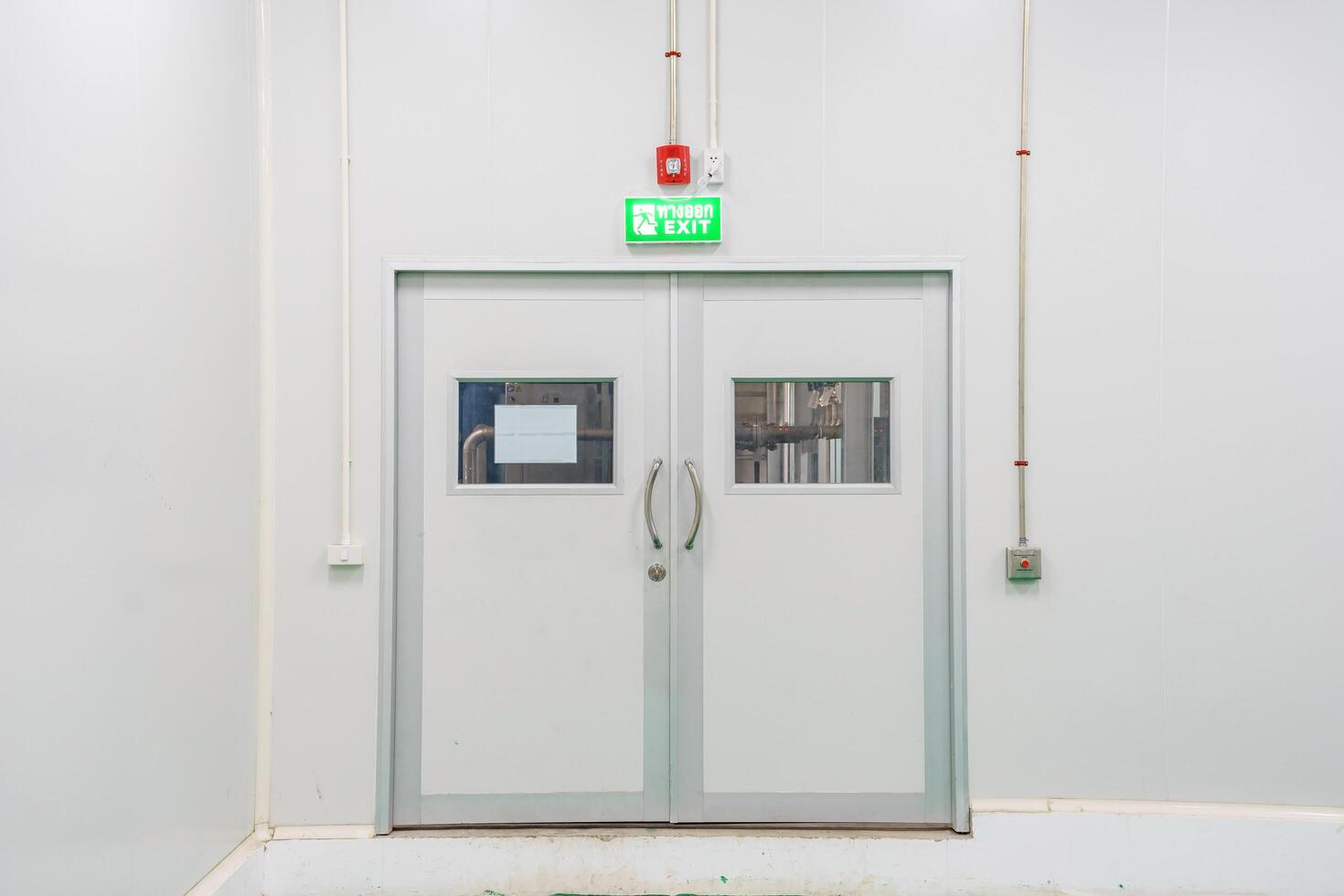 Emergency fire exit door photo