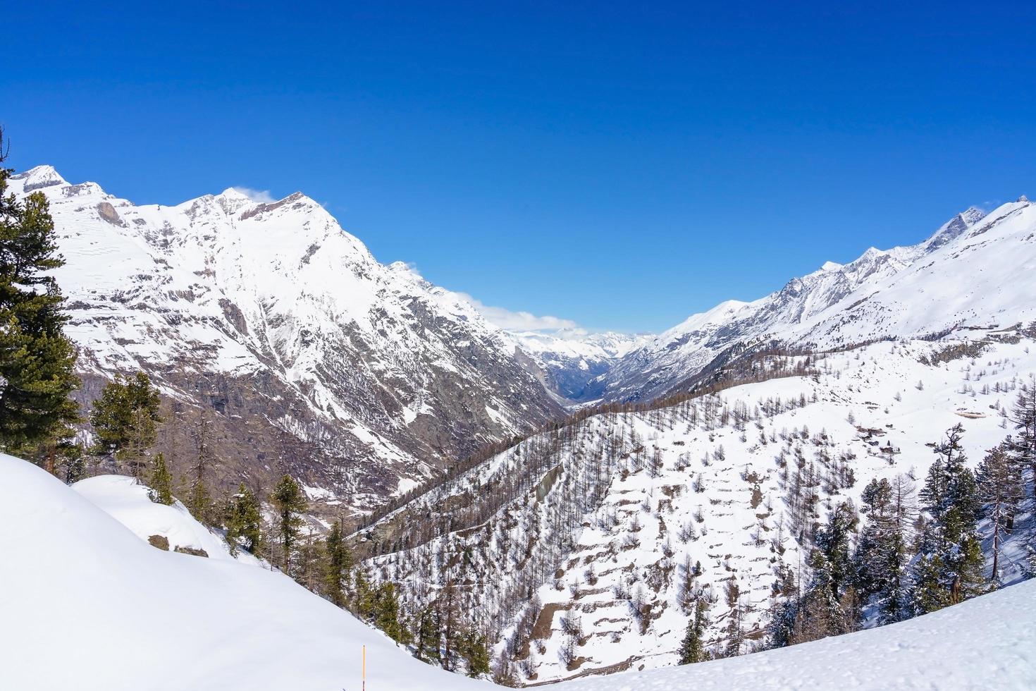 paisaje de montaña en suiza foto