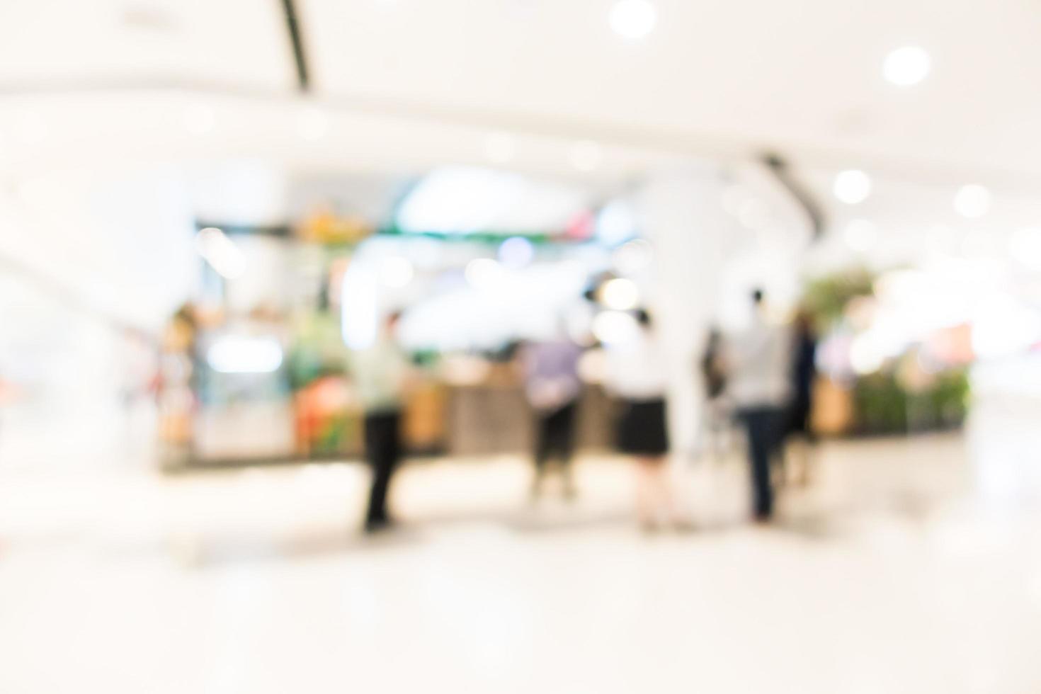 Abstract blurred shopping mall interior photo