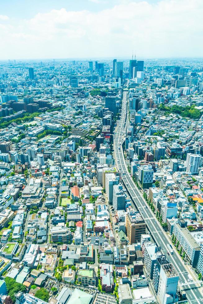 vista aérea de la ciudad de tokio, japón foto