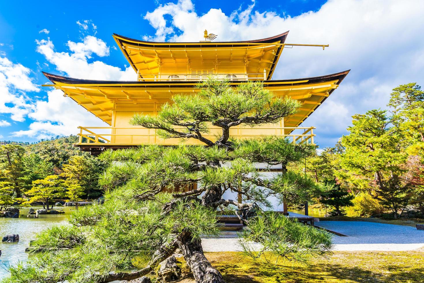 Kinkakuji temple or the Golden Pavillion in Kyoto, Japan photo