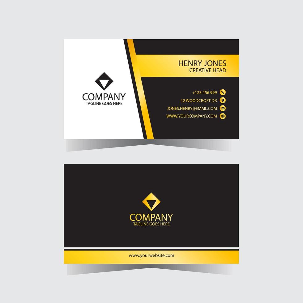 unique golden business card. vector