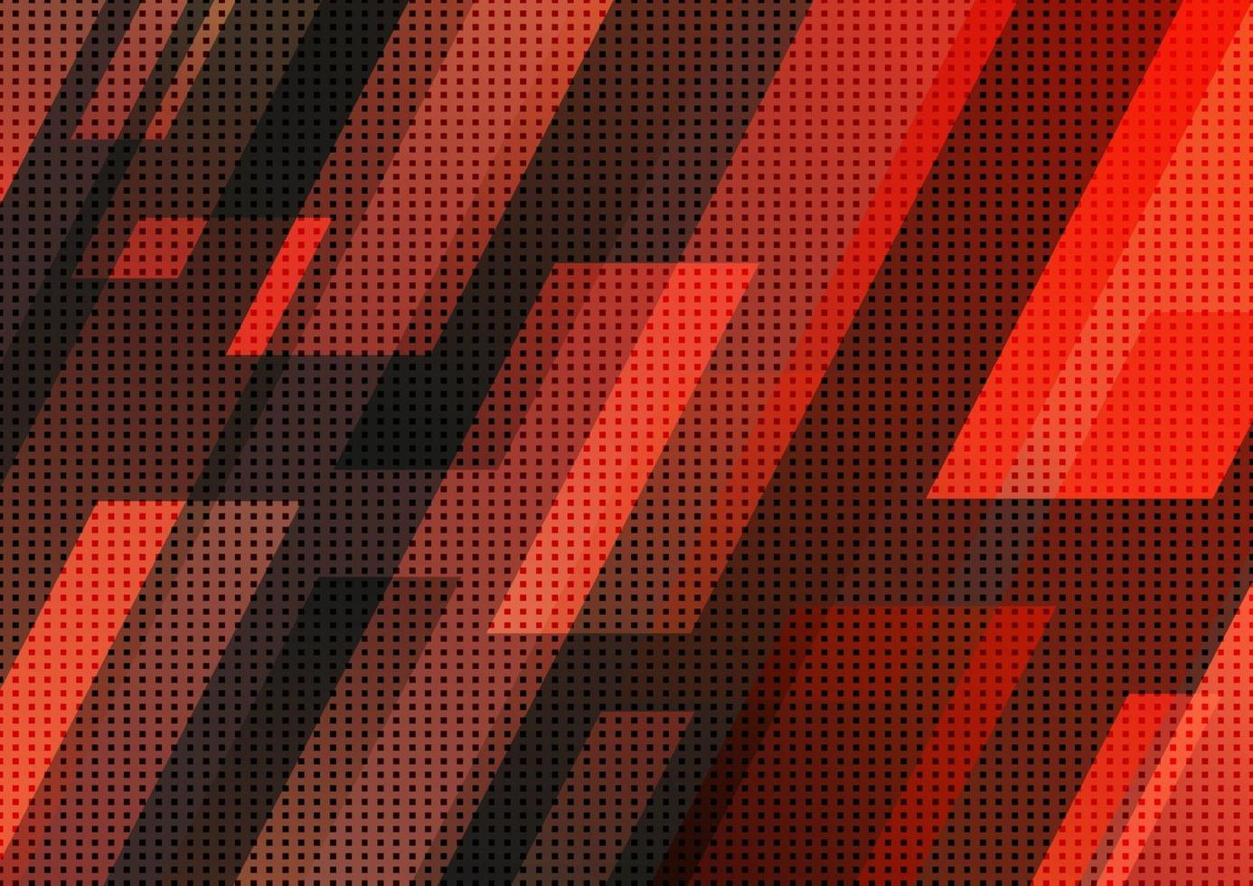 concepto de tecnología abstracta, patrón de rayas diagonales geométricas rojas y negras. Fondo de diseño moderno. vector