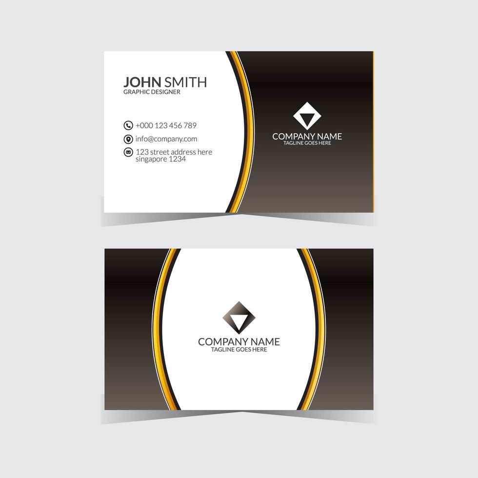 unique business card design template vector