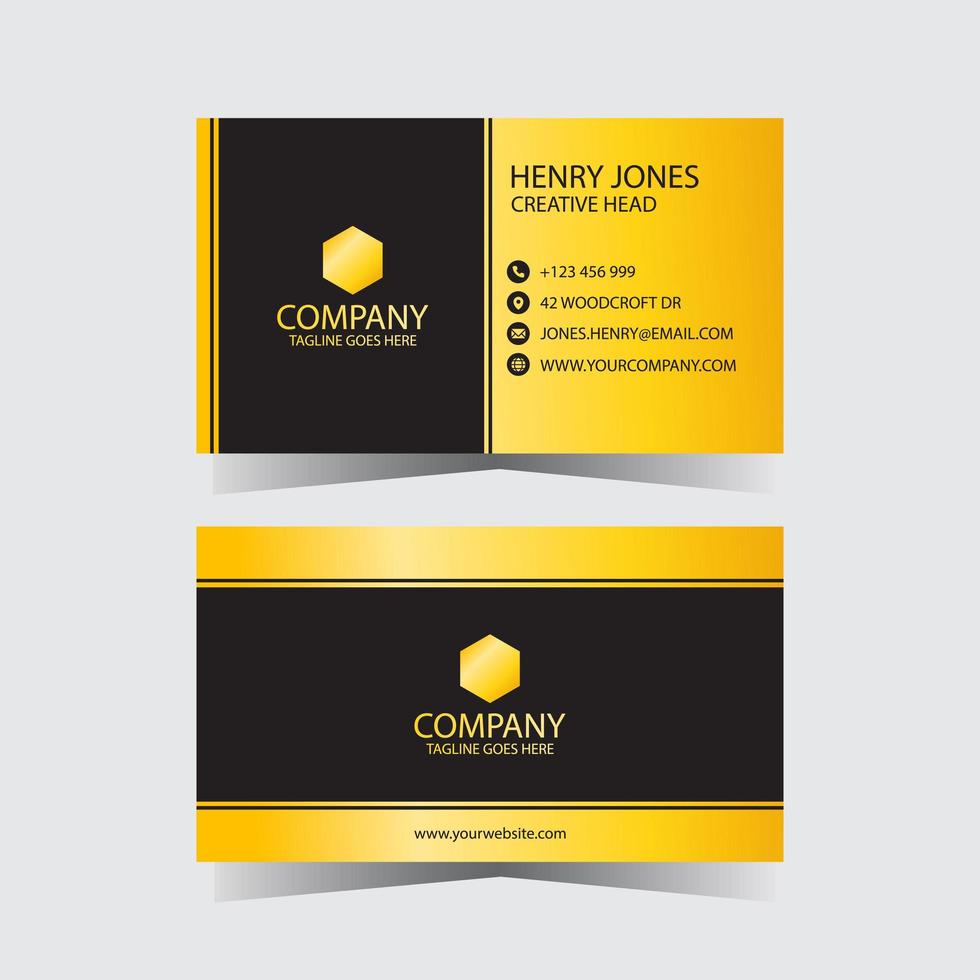 golden business card. vector